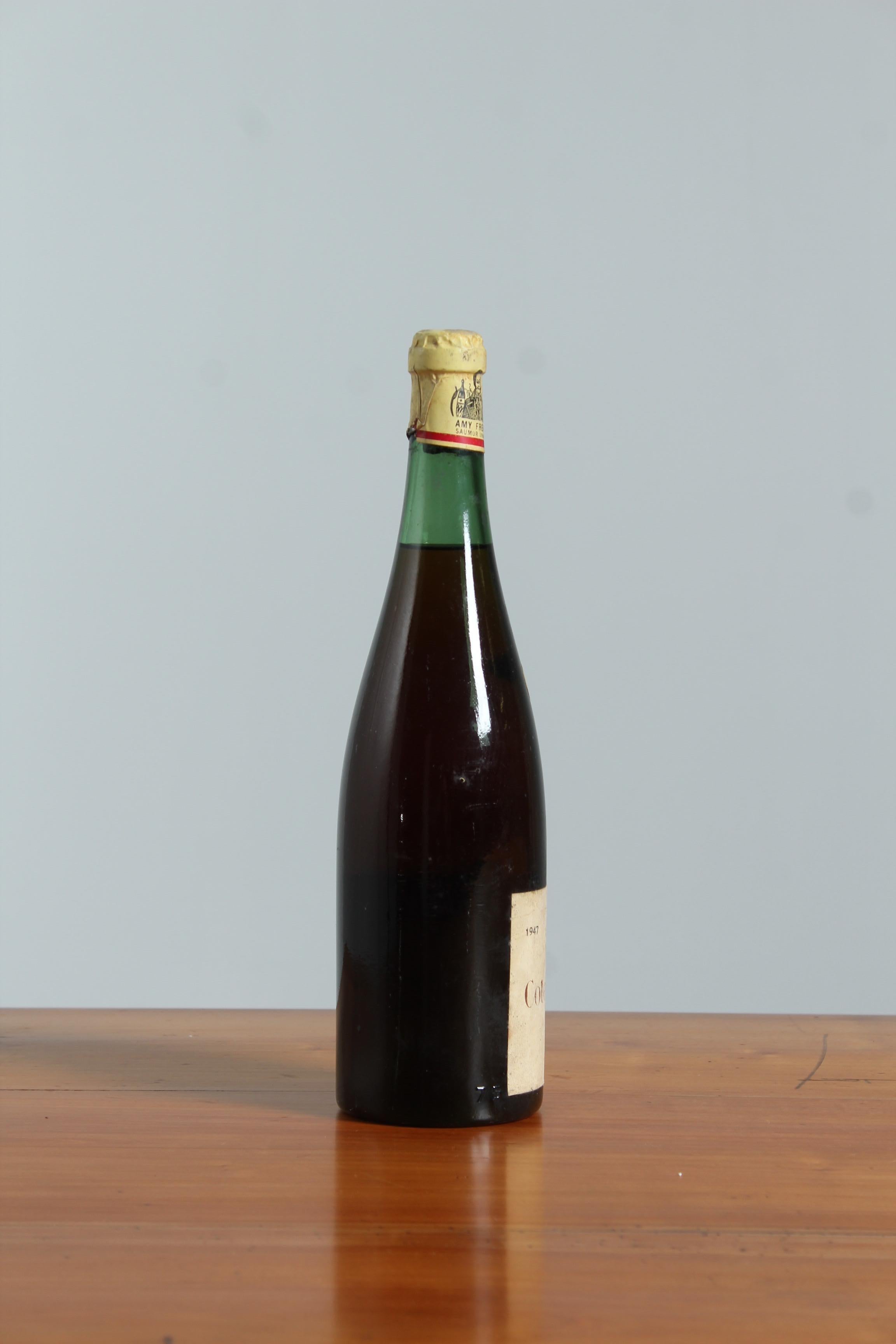 French Wine Bottle, Coteaux Du Layon, 1947 For Sale
