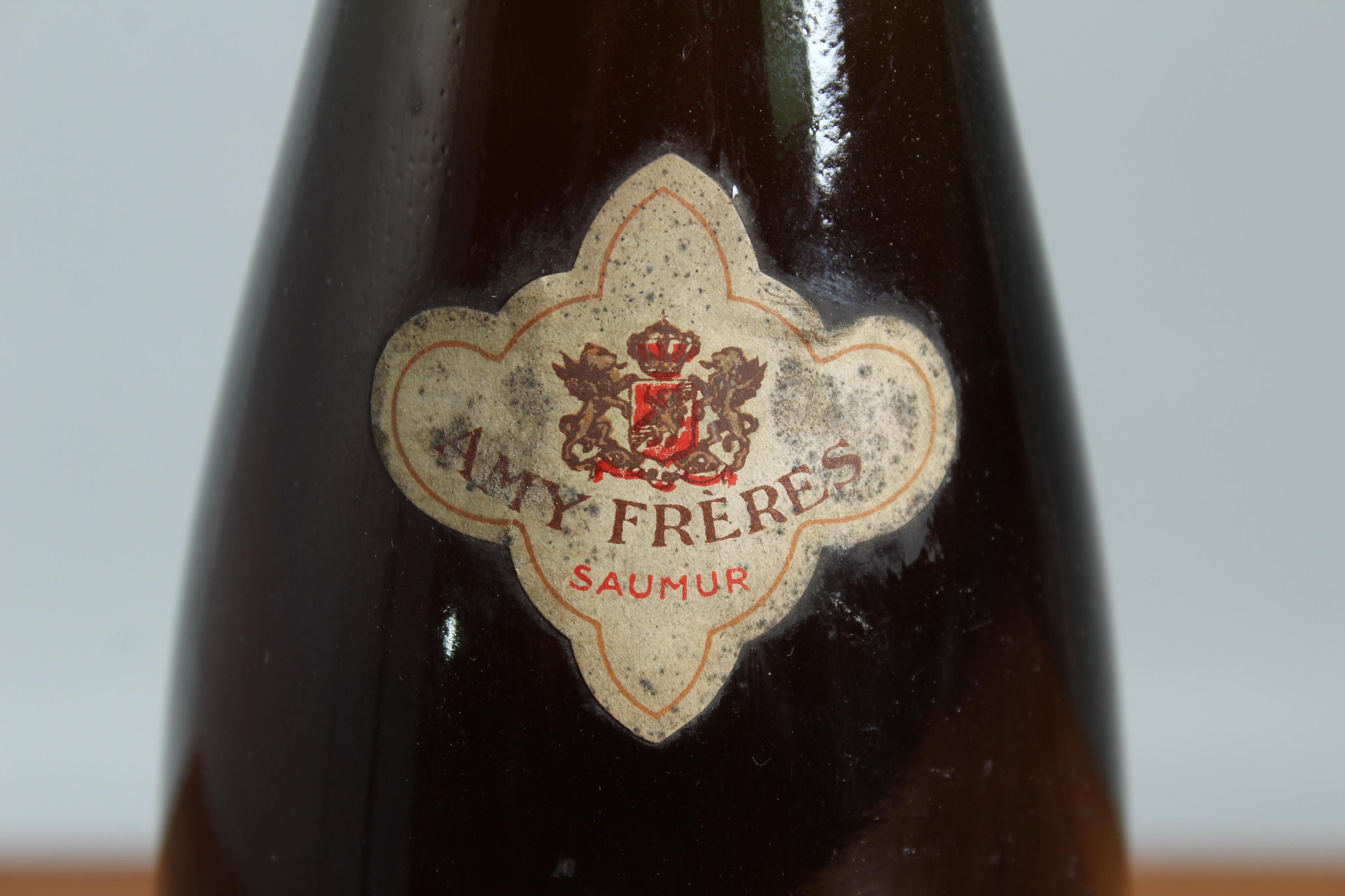 Glass Wine Bottle, Coteaux Du Layon, 1947 For Sale
