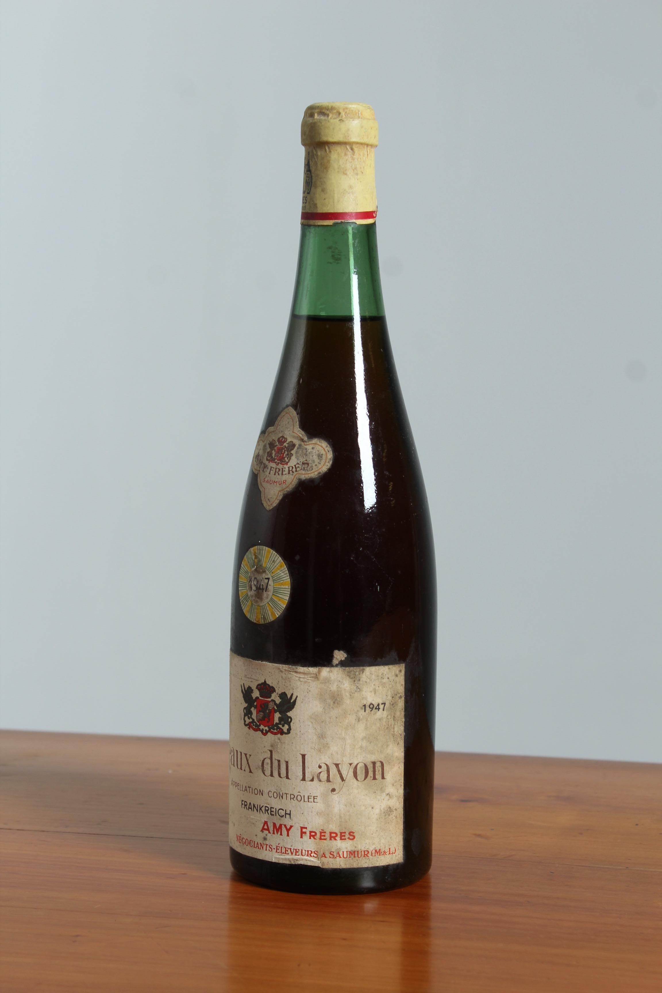 Wine Bottle, Coteaux Du Layon, 1947 For Sale 3