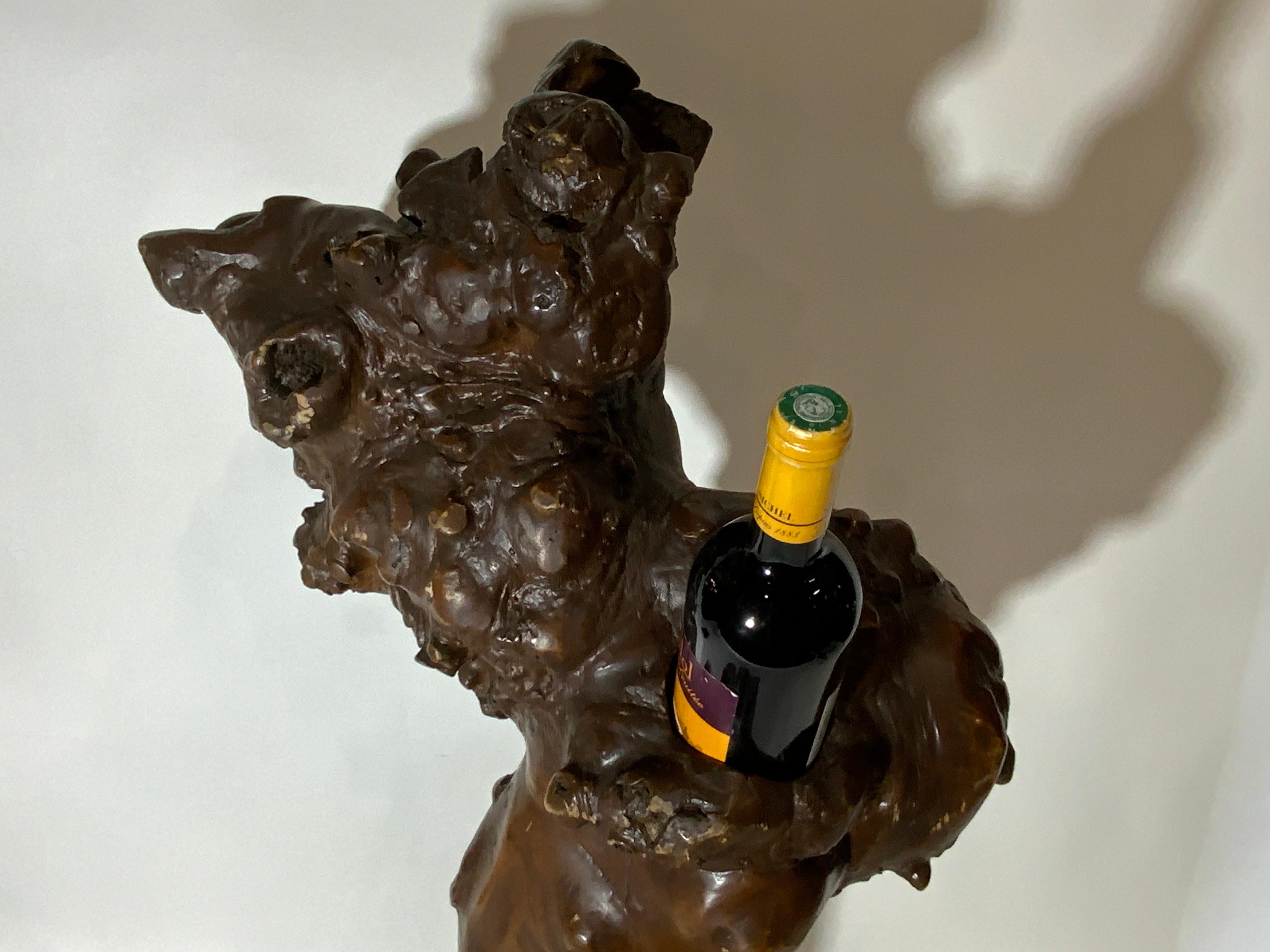 Late 20th Century Wine Bottle Holder made from Tree Root For Sale