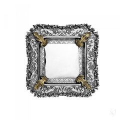 Wine Bottle Signature mit Tablett – Goldplattiertes Sterling Silber