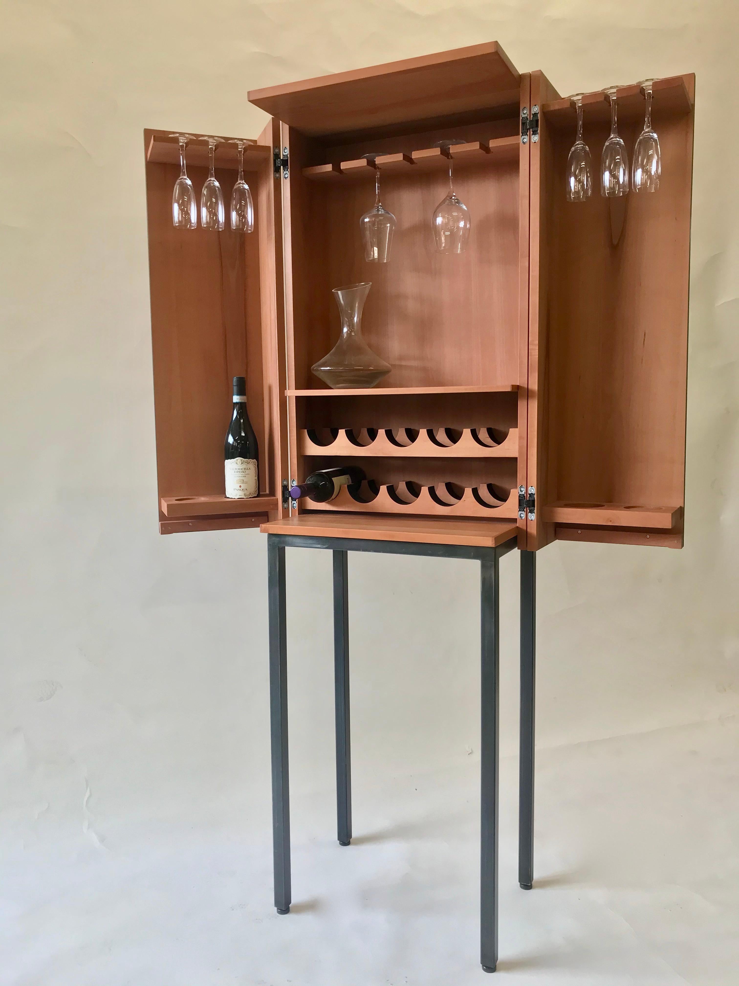Woodwork Wine Cabinet pear wood storage For Sale