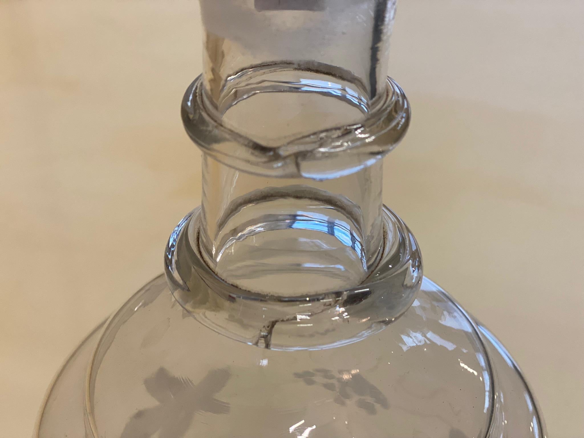 Belle Époque Wine Carafe with Stopper, France Around 1900 For Sale