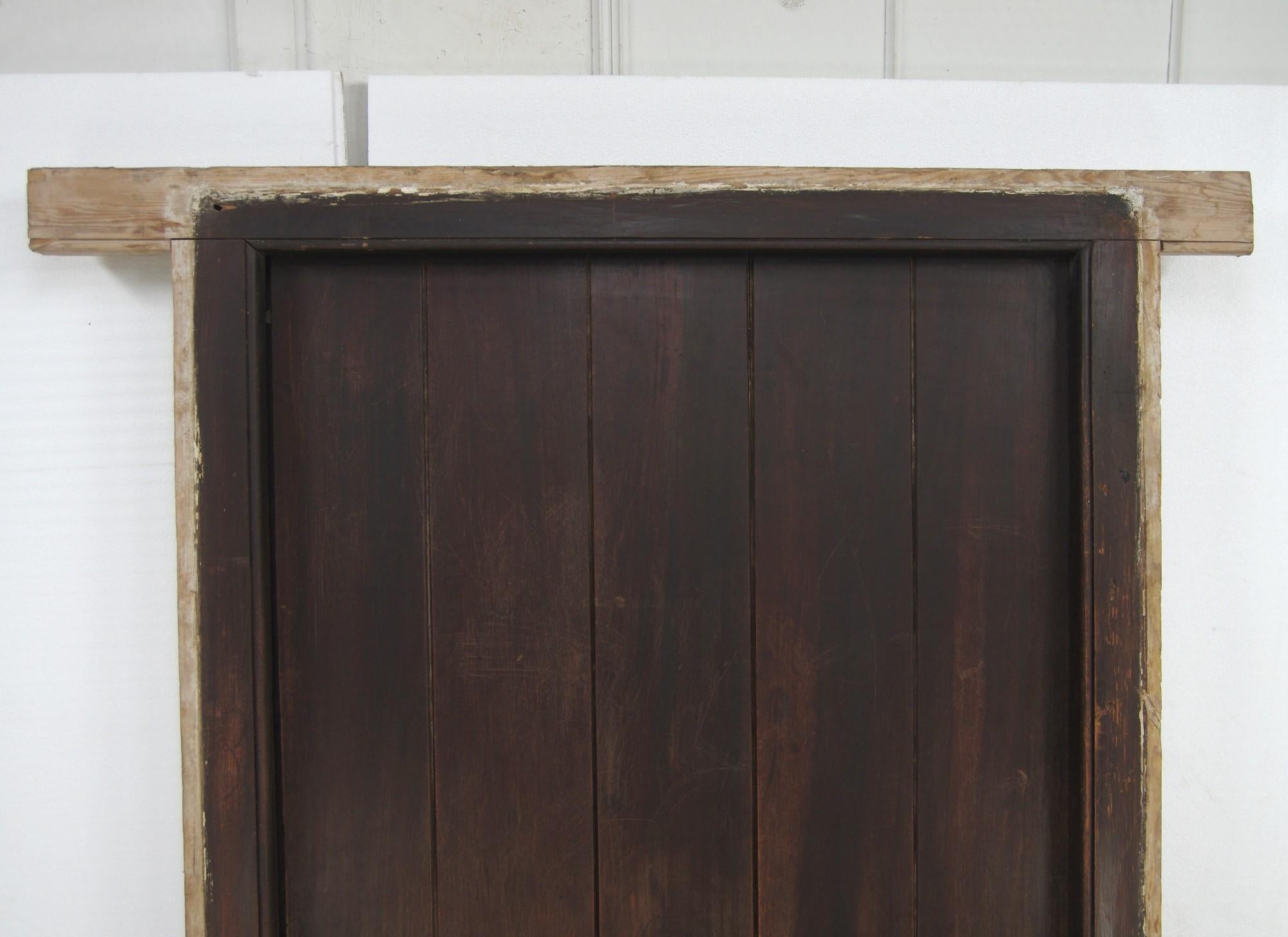 Spanish Colonial Wine Cellar Door in Frame with Original Hardware, Frame