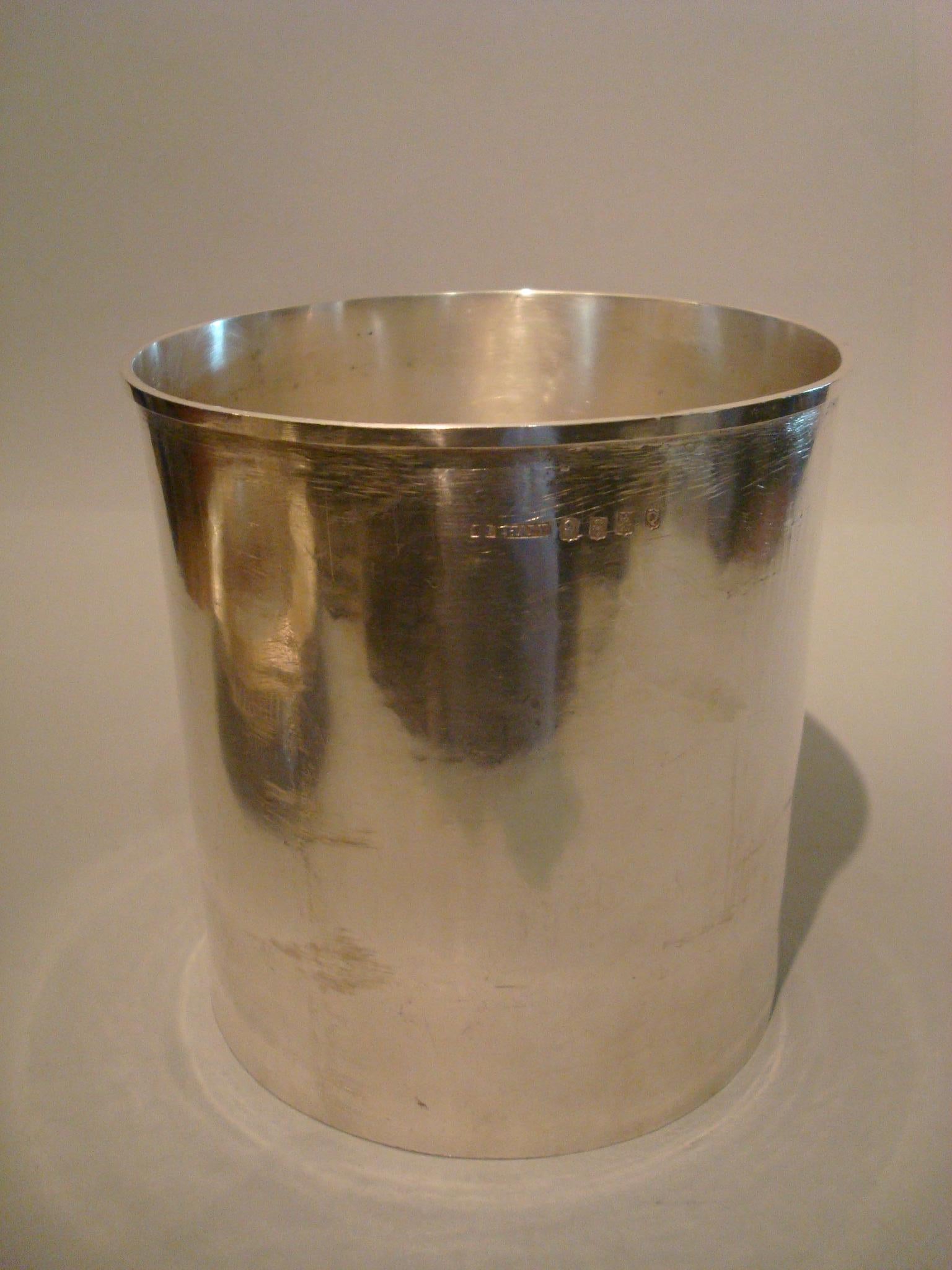 Wine, Champagne Cooler, Sterling Silver, 1812, George III, James Scott, Chinese For Sale 6