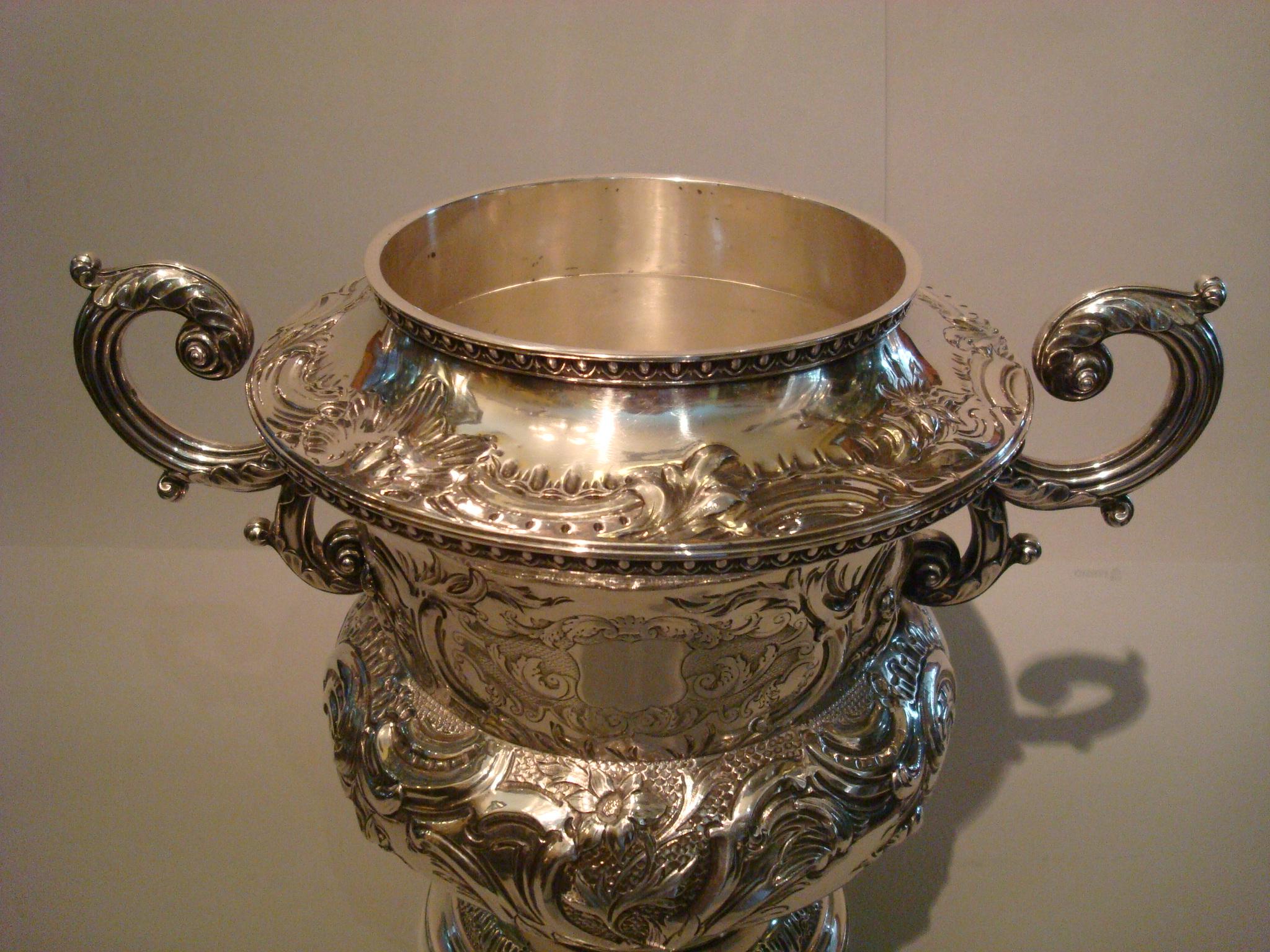 Wine, Champagne Cooler, Sterling Silver, 1812, George III, James Scott, Chinese For Sale 11