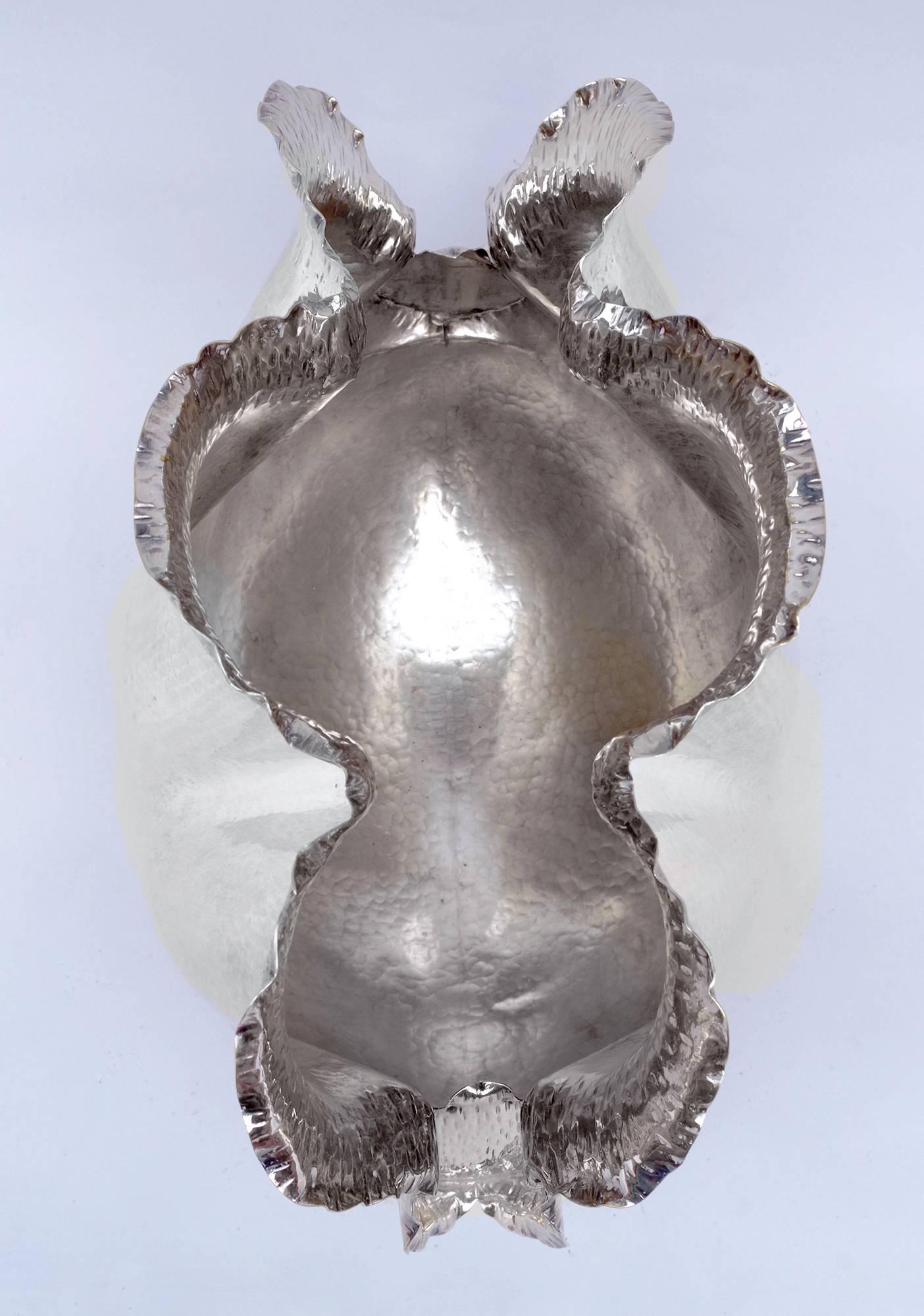 Wine Cooler Cabbage Shape, Silver Plated, Stamped by Christian Dior, circa 1970 In Good Condition In Saint-Ouen, FR
