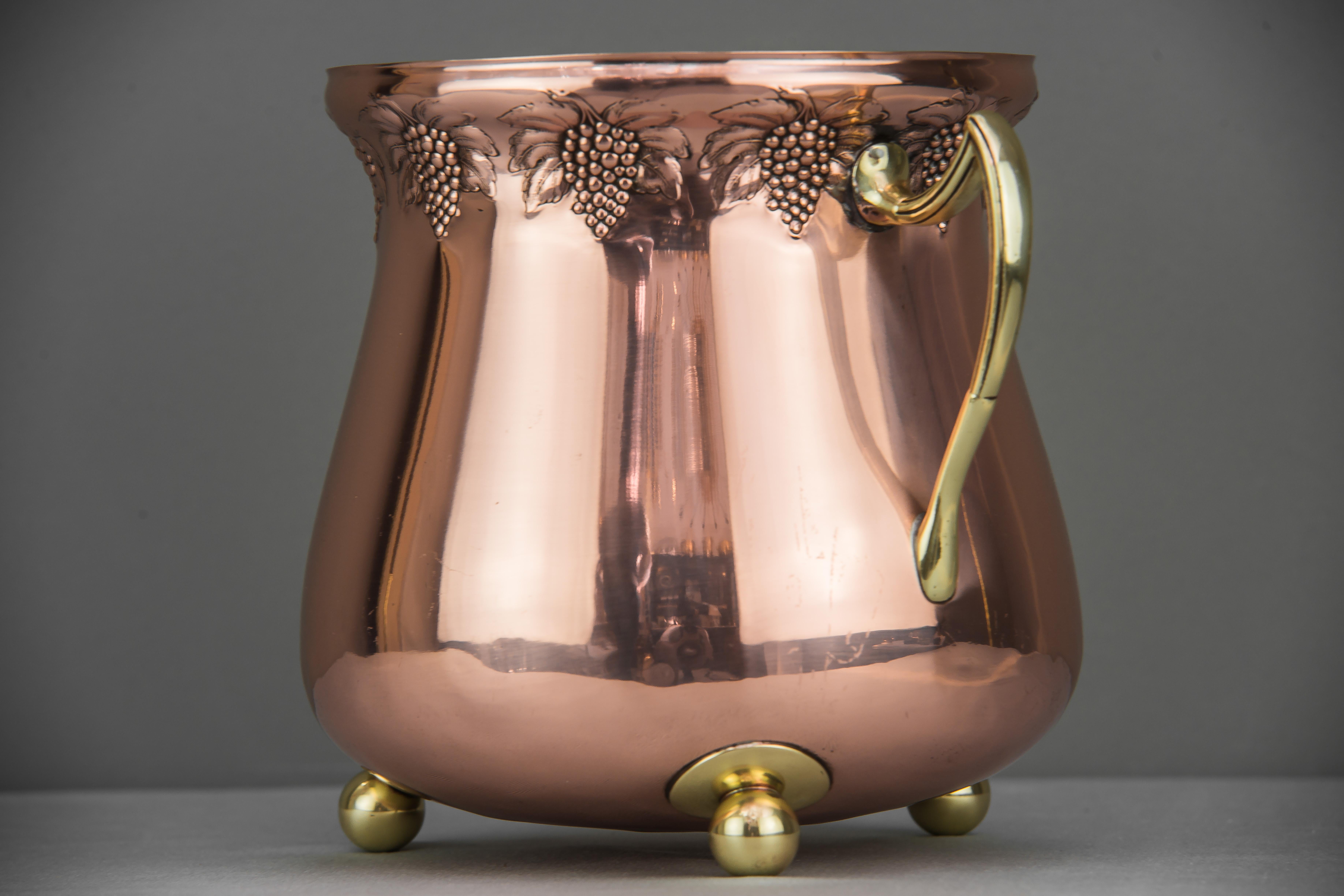 Austrian Wine Cooler Copper and Brass Combination, Vienna, circa 1920s