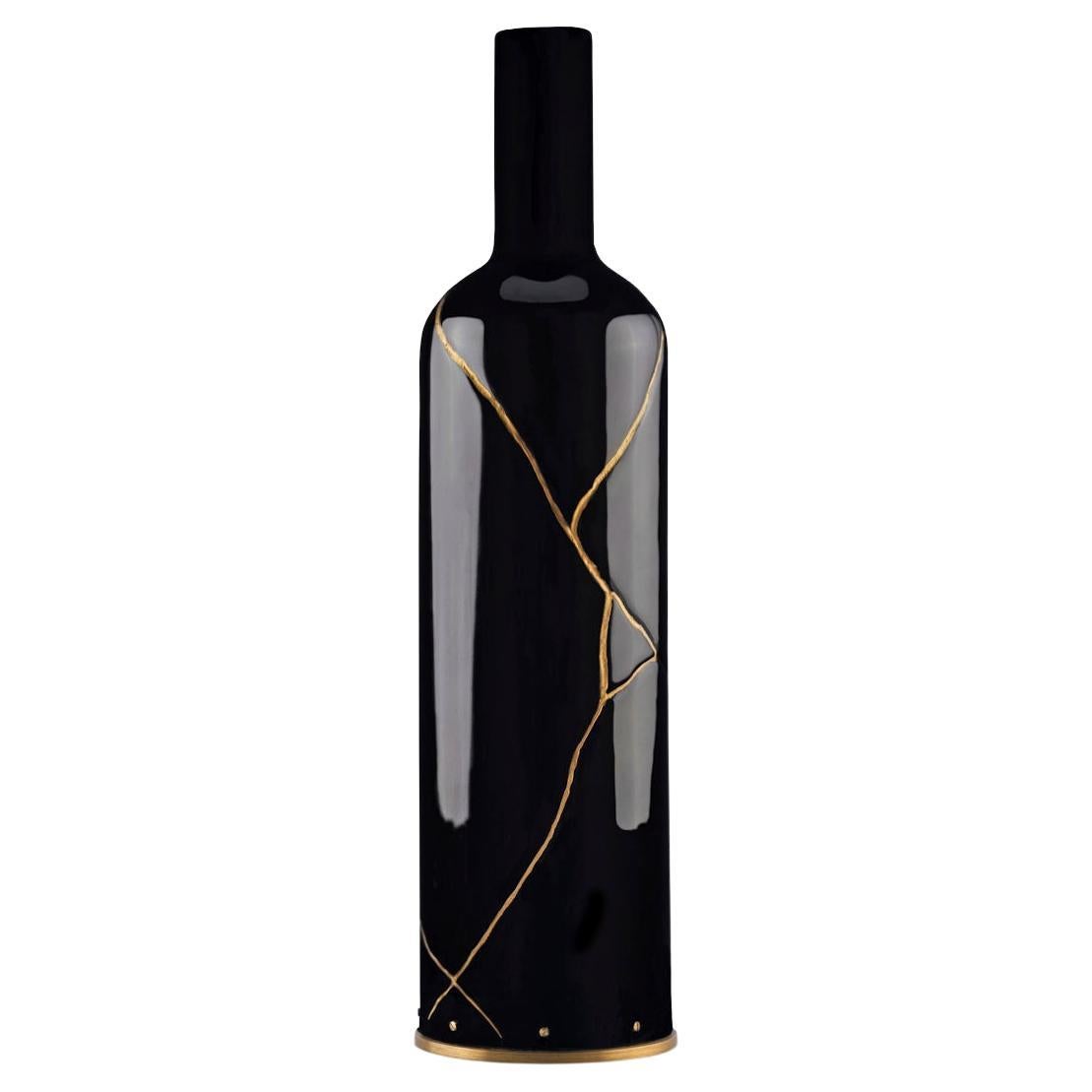 Wine Cooler Handmade in Silver, Kintsugi Design Luxury Gift Idea, Made in Italy For Sale
