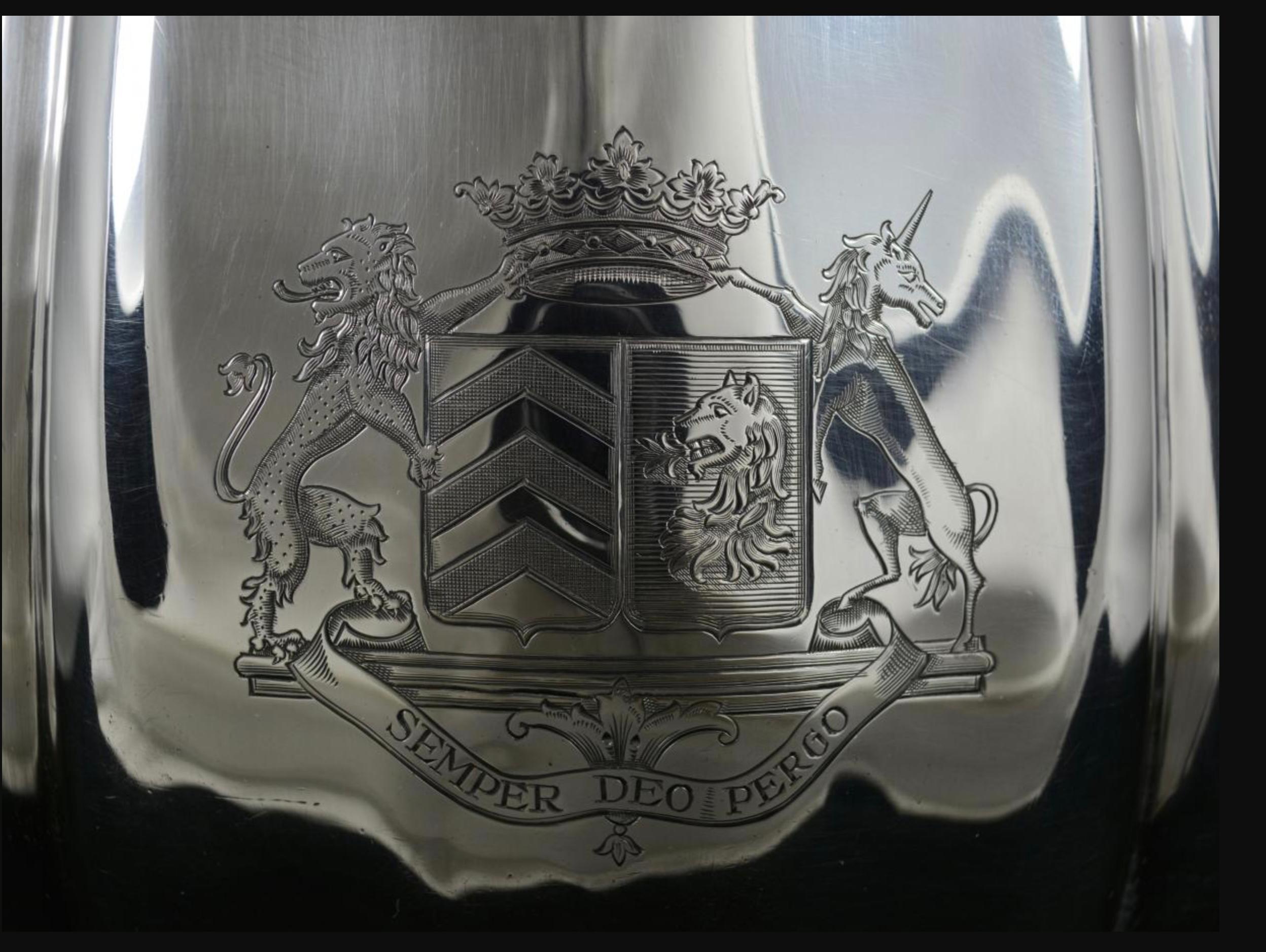 Weinkühler oder Champagnerkübel aus massivem Silber im Louis XV.-Stil von Magnum (20. Jahrhundert) im Angebot