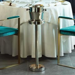 Wine Cooler with Stand in Stainless Steel and Corno Italiano, Mod. 530-531