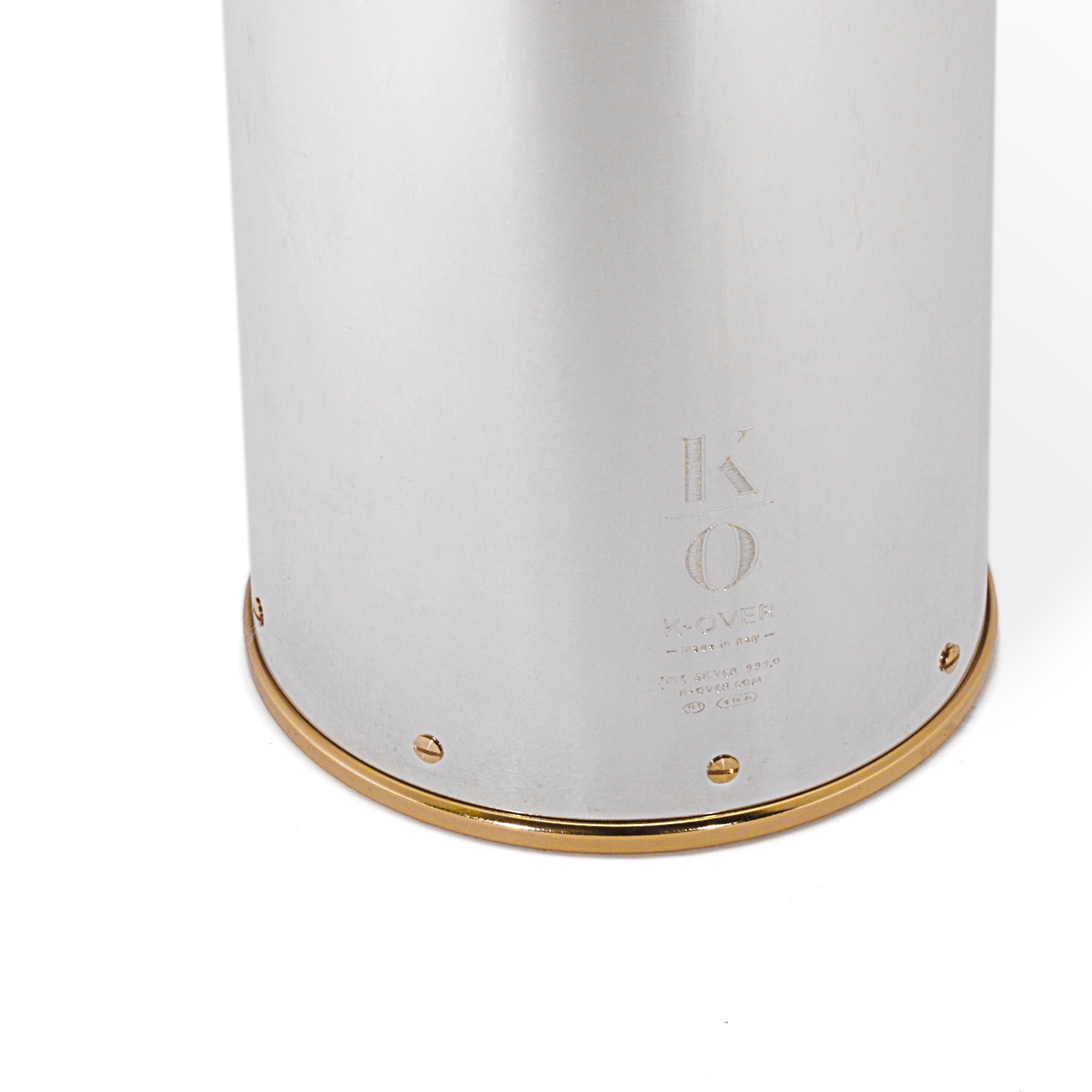 Moderne Couvercle pour bouteilles de vin collection Wedding, argent massif, contour, Italie, en stock en vente