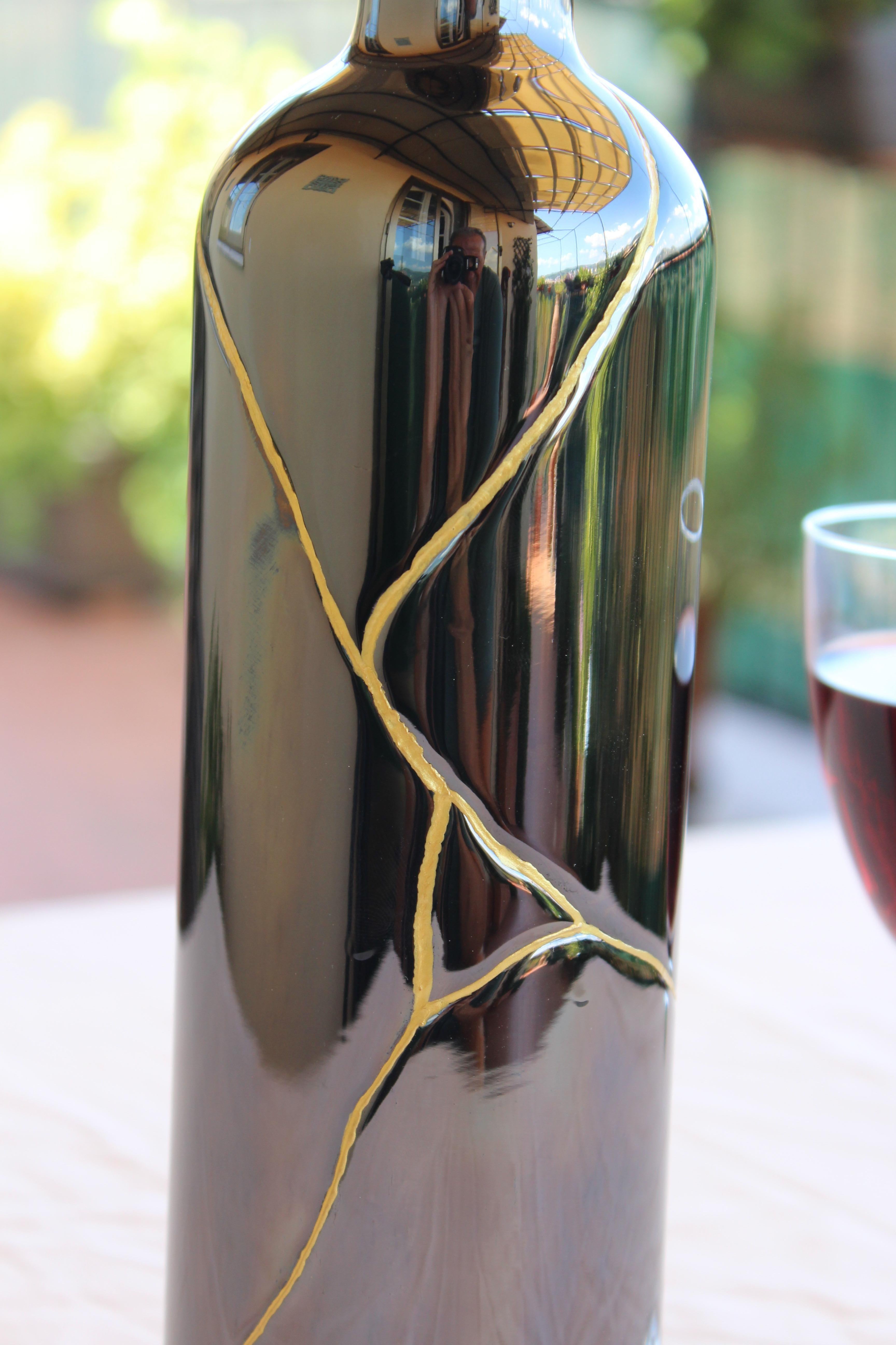 Revêtement pour bouteille de vin, argent pur massif, Mémoires japonaises, cadeau idéal, 2018, Italie en vente 5