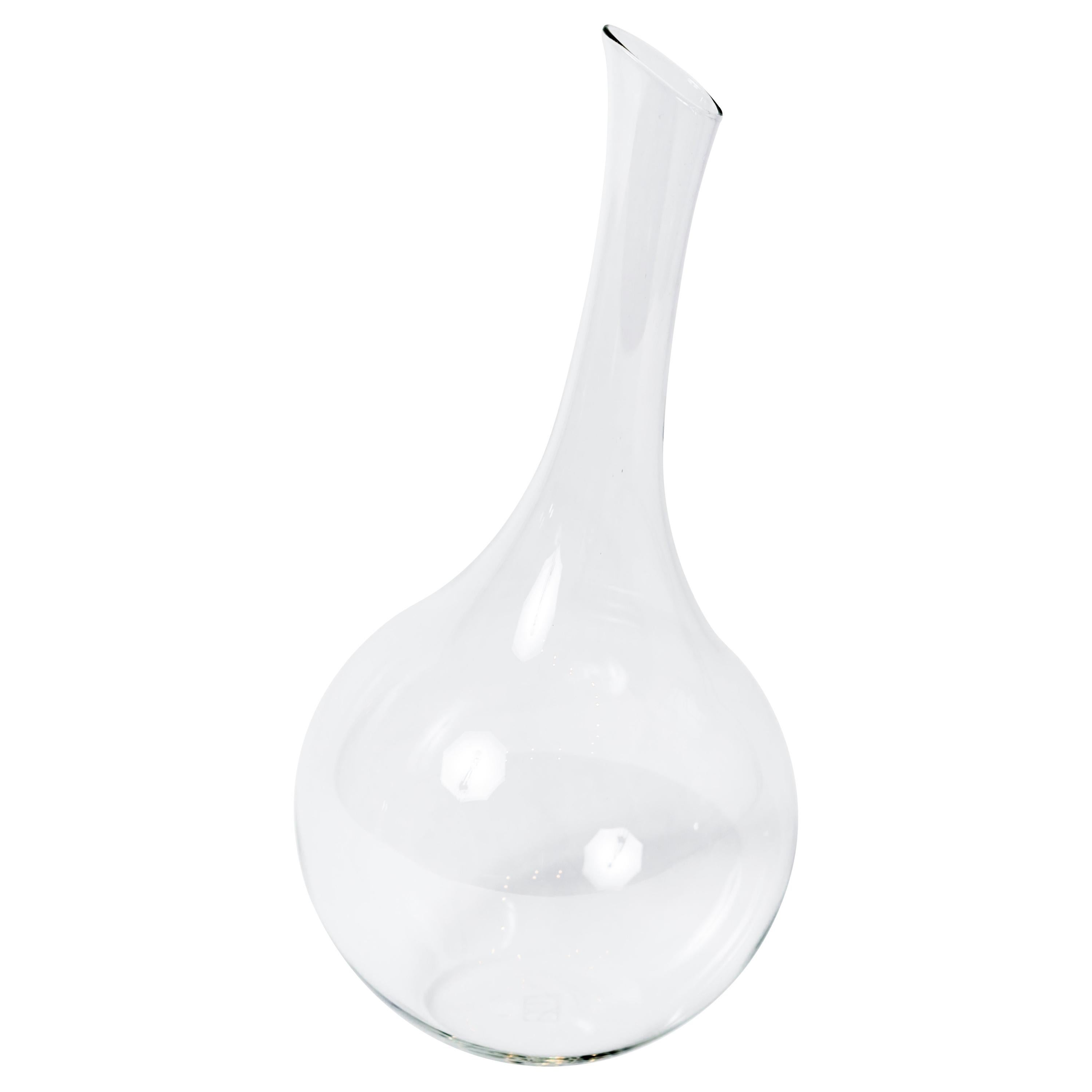 Wine carafe of hand-blown borosilicate glass from the SoShiro Pok collection For Sale