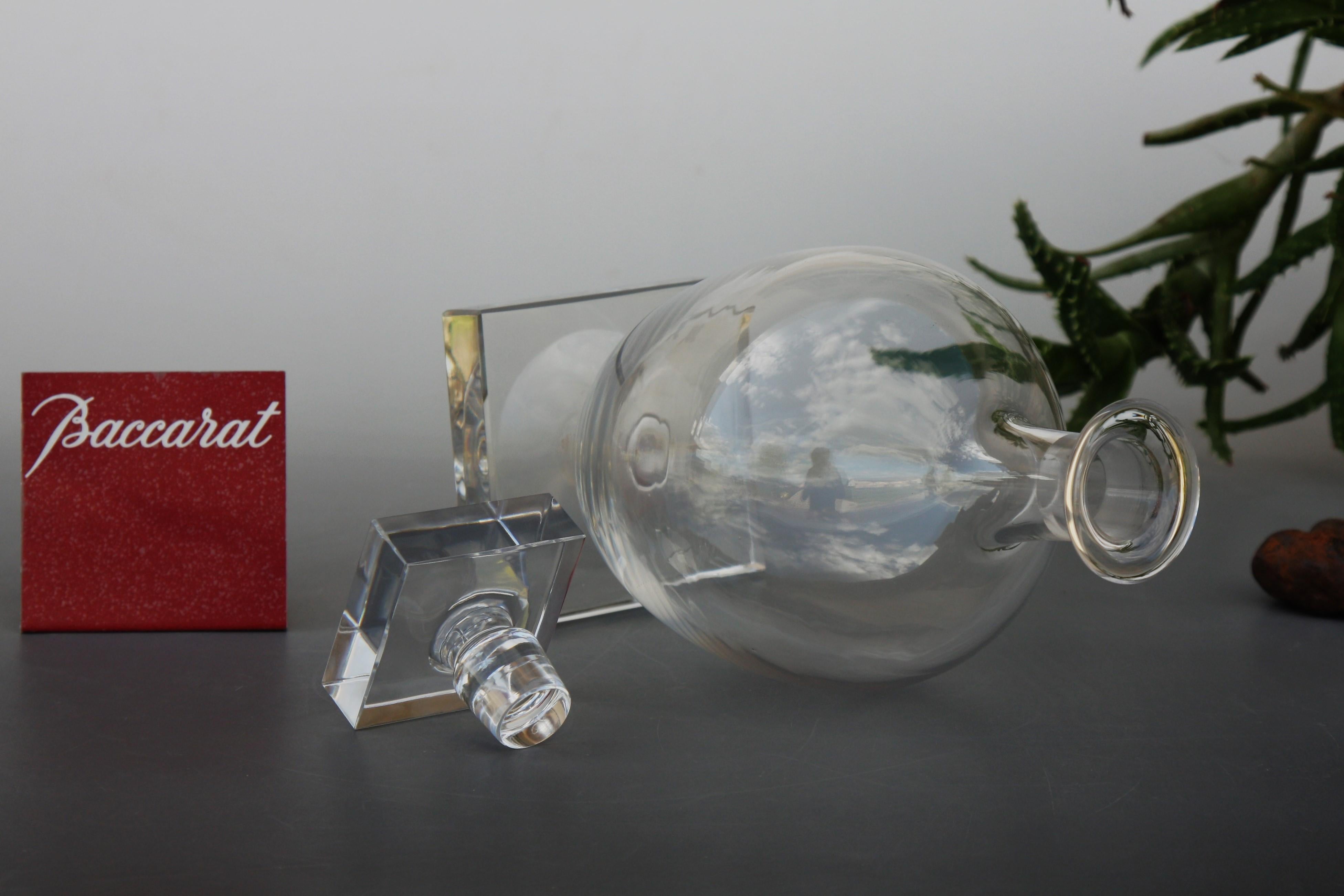 Wine decanter in Baccarat crystal, La Croisette model For Sale 4