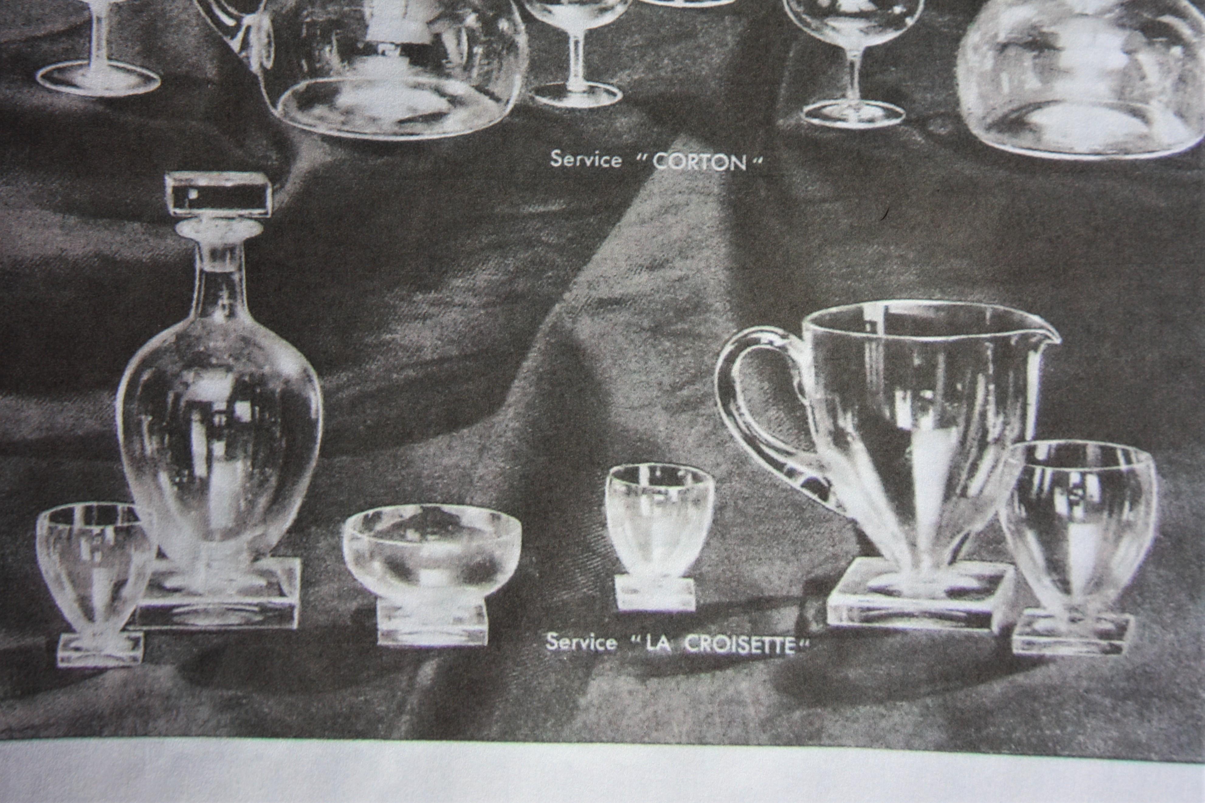 Wine decanter in Baccarat crystal, La Croisette model For Sale 5