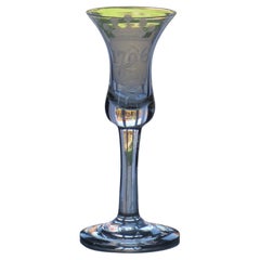 Wine Drinking Glass Jacobite Engraved 1706 & Cunningham Clan Crest, circa 1740