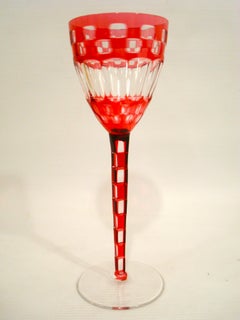 Wine Glass Art Nouveau Design Otto Prutscher by Meyr's Neffe Adolf Bohemia 1907