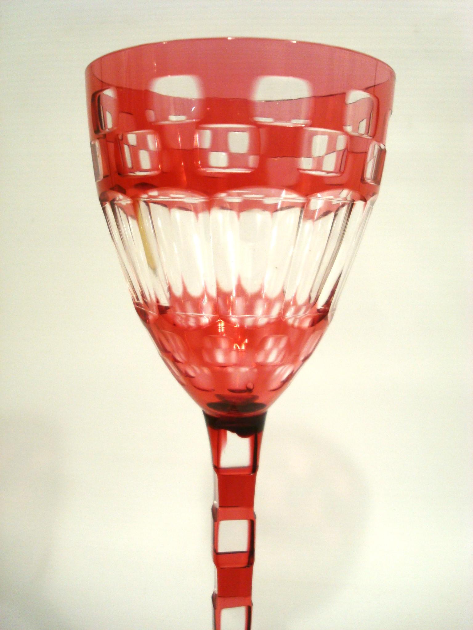 Weinglas im Jugendstil-Design Otto Prutscher von Meyr's Neffe Adolf Bohemia 1907 (Österreichisch) im Angebot