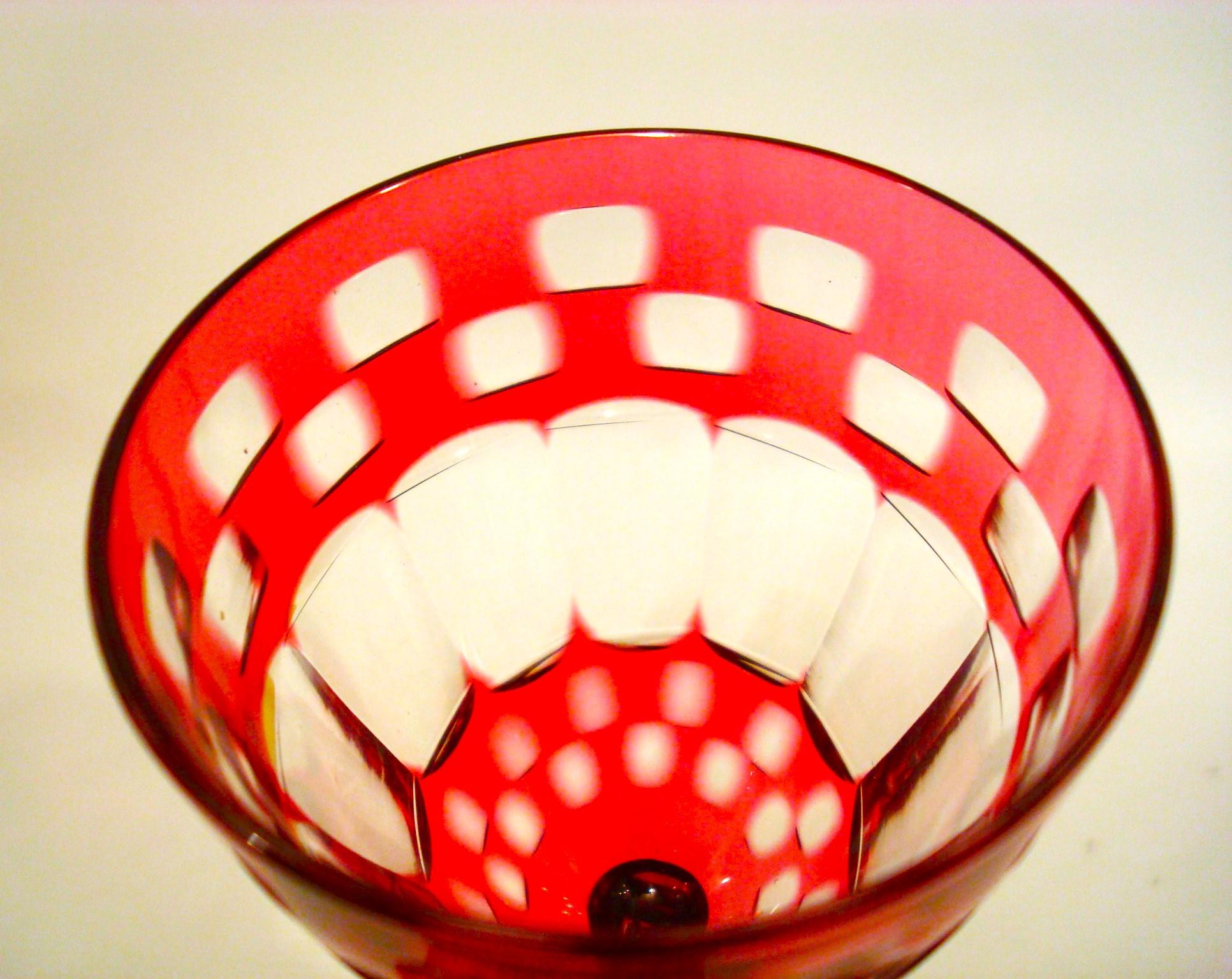 Weinglas im Jugendstil-Design Otto Prutscher von Meyr's Neffe Adolf Bohemia 1907 (Glas) im Angebot