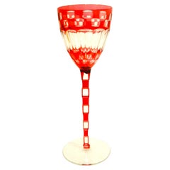 Bicchiere da vino Art Nouveau Design Otto Prutscher by Meyr's Neffe Adolf Bohemia 1907