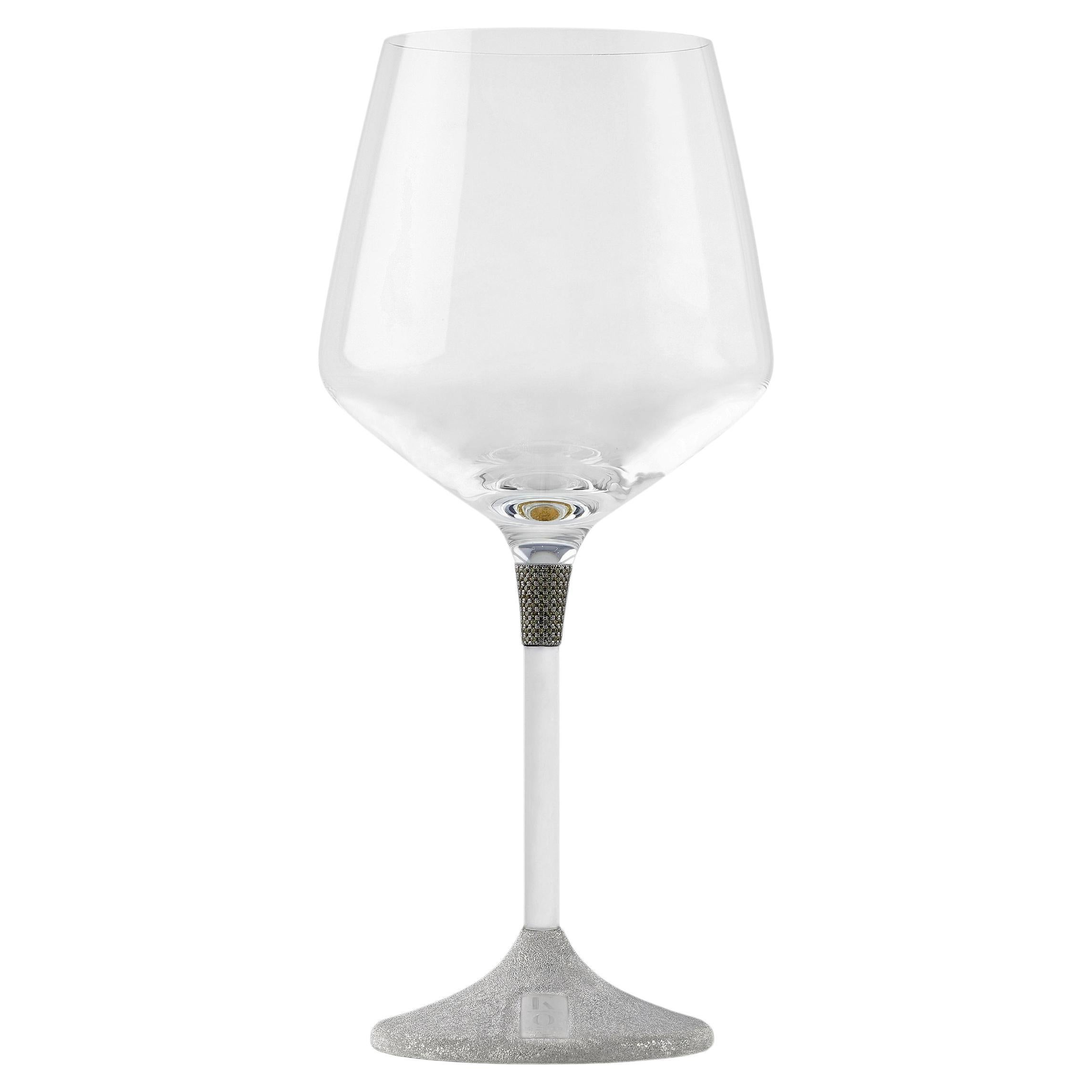Wine Glass, Luxury, Sterling Silver, 1 Piece, Personalized, Hand Made in Italy