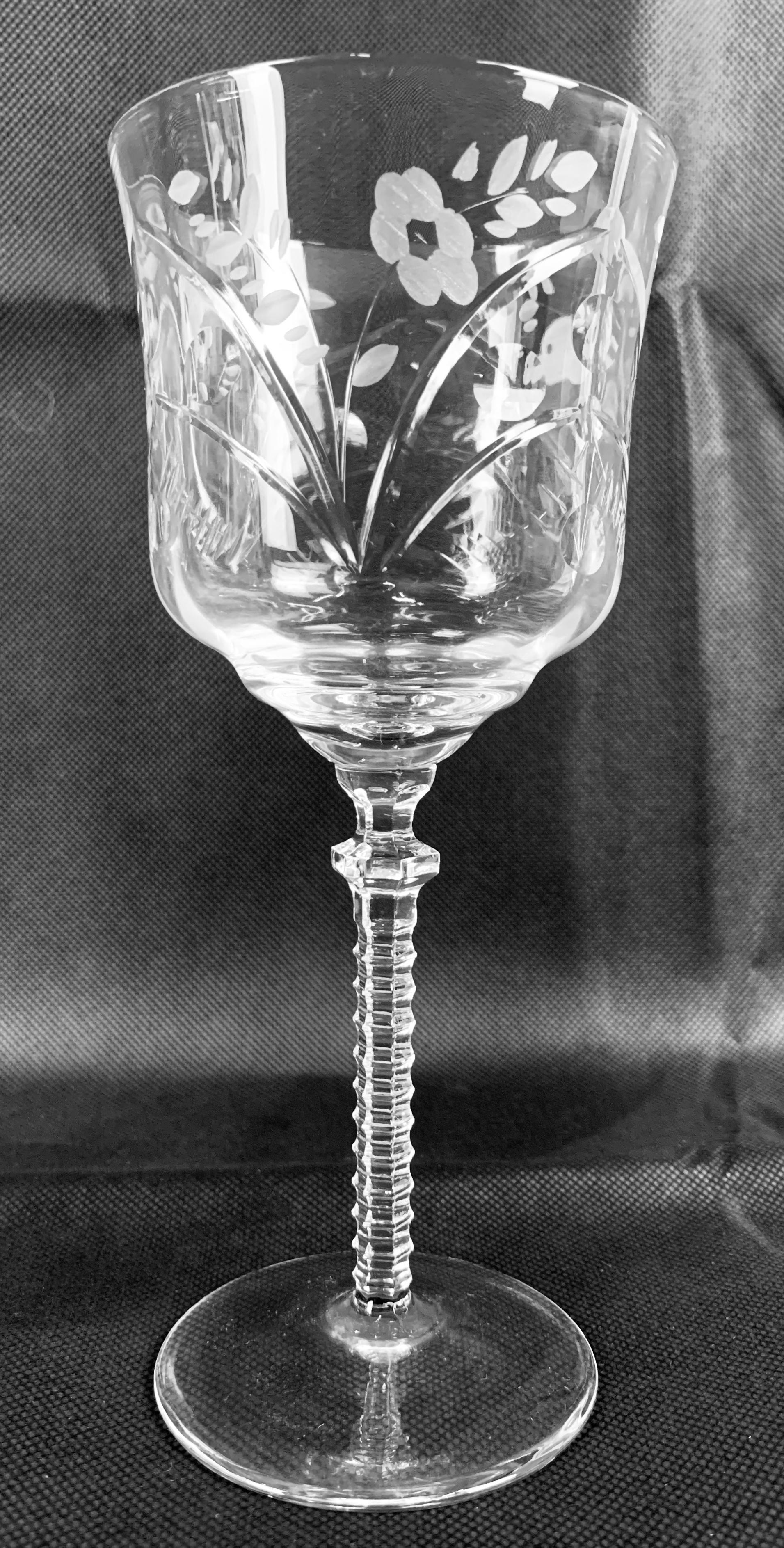 Weingläser von Rock Sharpe mit „Burleigh“-Muster, Sechser-Set (Amerikanische Klassik) im Angebot