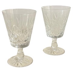 Wine Glasses in Crystal in transparent Color France circa 1940 Set of 2 Wine Glasses in Crystal in transparent Color France circa 1940 Set of 2
