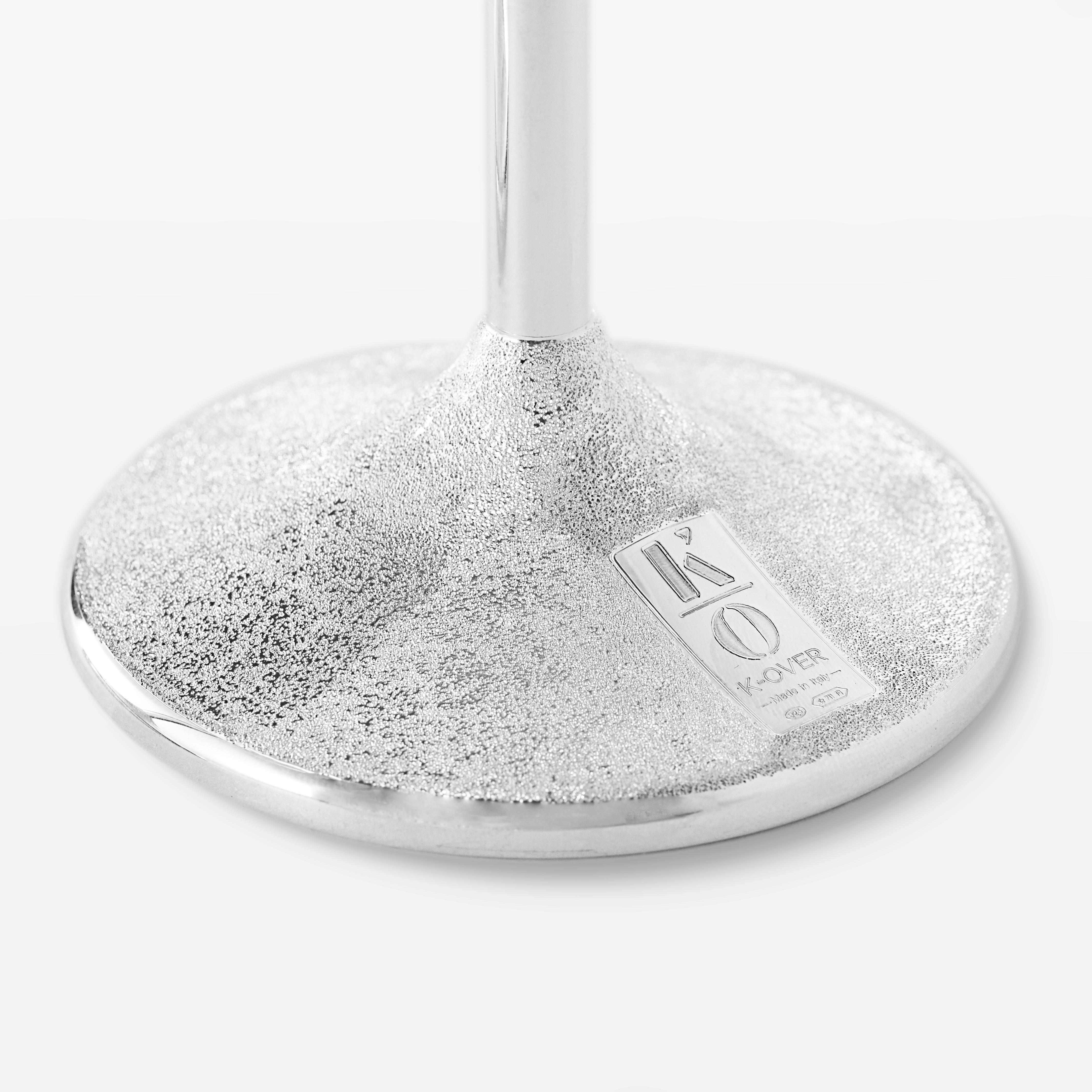 Contemporain Verres à vin de luxe, argent sterling, personnalisable, lot de 2 en vente