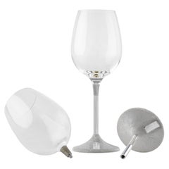 Copas de Vino de Lujo, Plata de Ley, Juego de 2, Hand Made In Italy