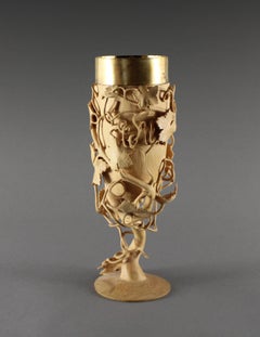 Wine Goblet by Nairi Safaryan - Boxwood, Gold Plated Silver