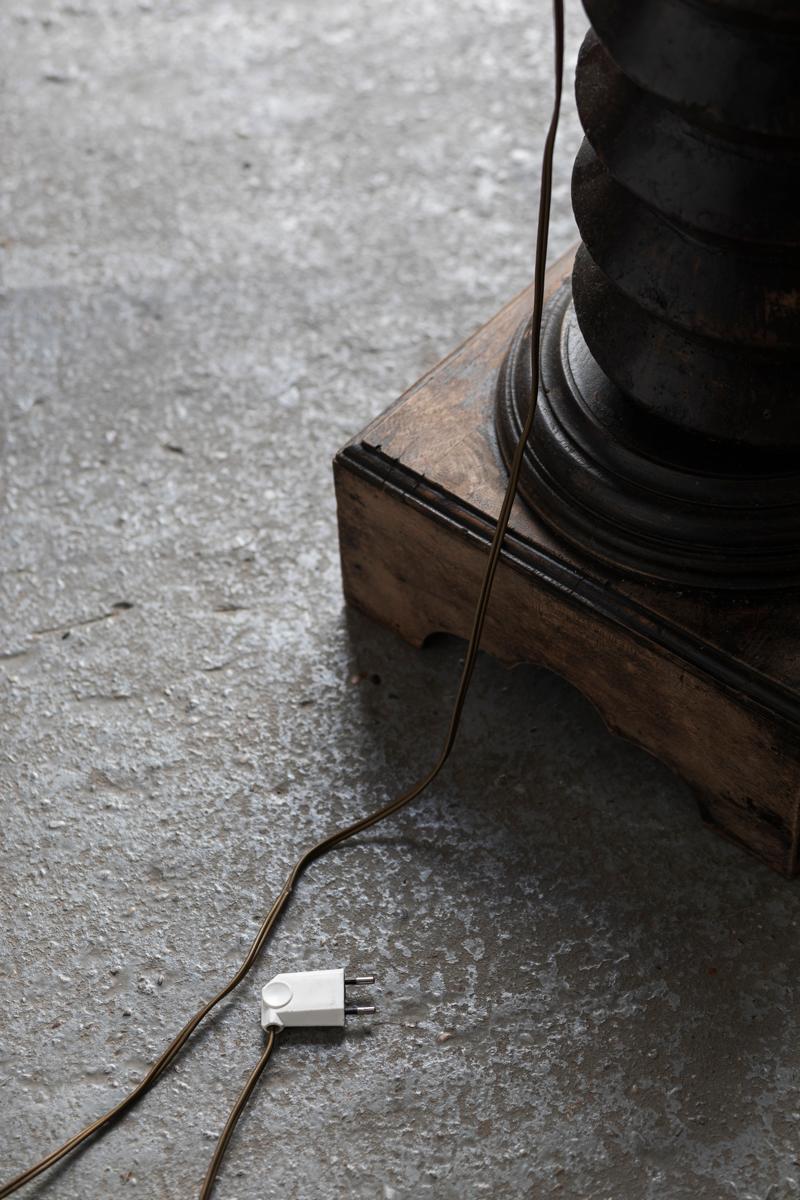 Wine Press Floor Lamp, Swirlshaped, France, 19th Century  9