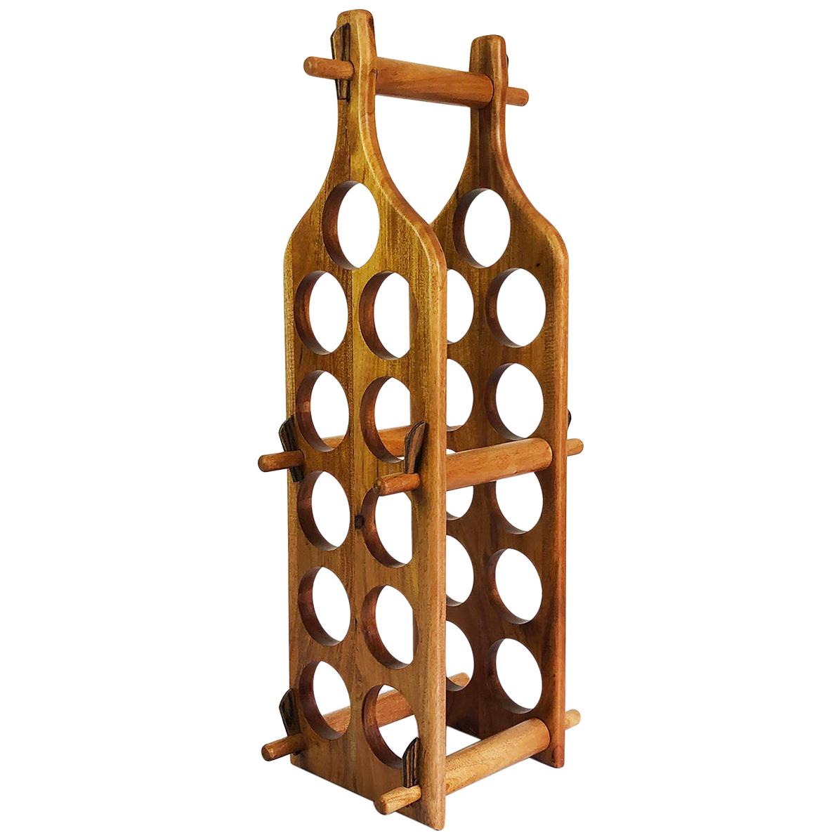 Wine Rack Made in Tropical Wood