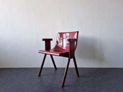 Poltrona Synthesis 45 rosso vino di Ettore Sottsass per Olivetti, Italia anni '70