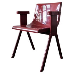 Wine Red Synthesis 45 Armchair by Ettore Sottsass for Olivetti, Italy 1970's