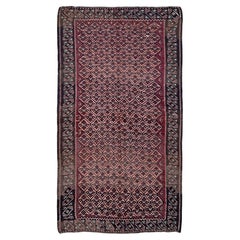 Weinrot Vintage Kaukasischer Kelim - • Handgefertigter Vintage Flachgewebe-Teppich (5×11)