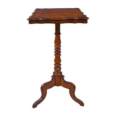 Wine Table/ Candlestand in Walnut with Pedestal on Tripod, European, circa 1825