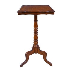 Antique Wine Table/ Candlestand in Walnut with Pedestal on Tripod, European, circa 1825