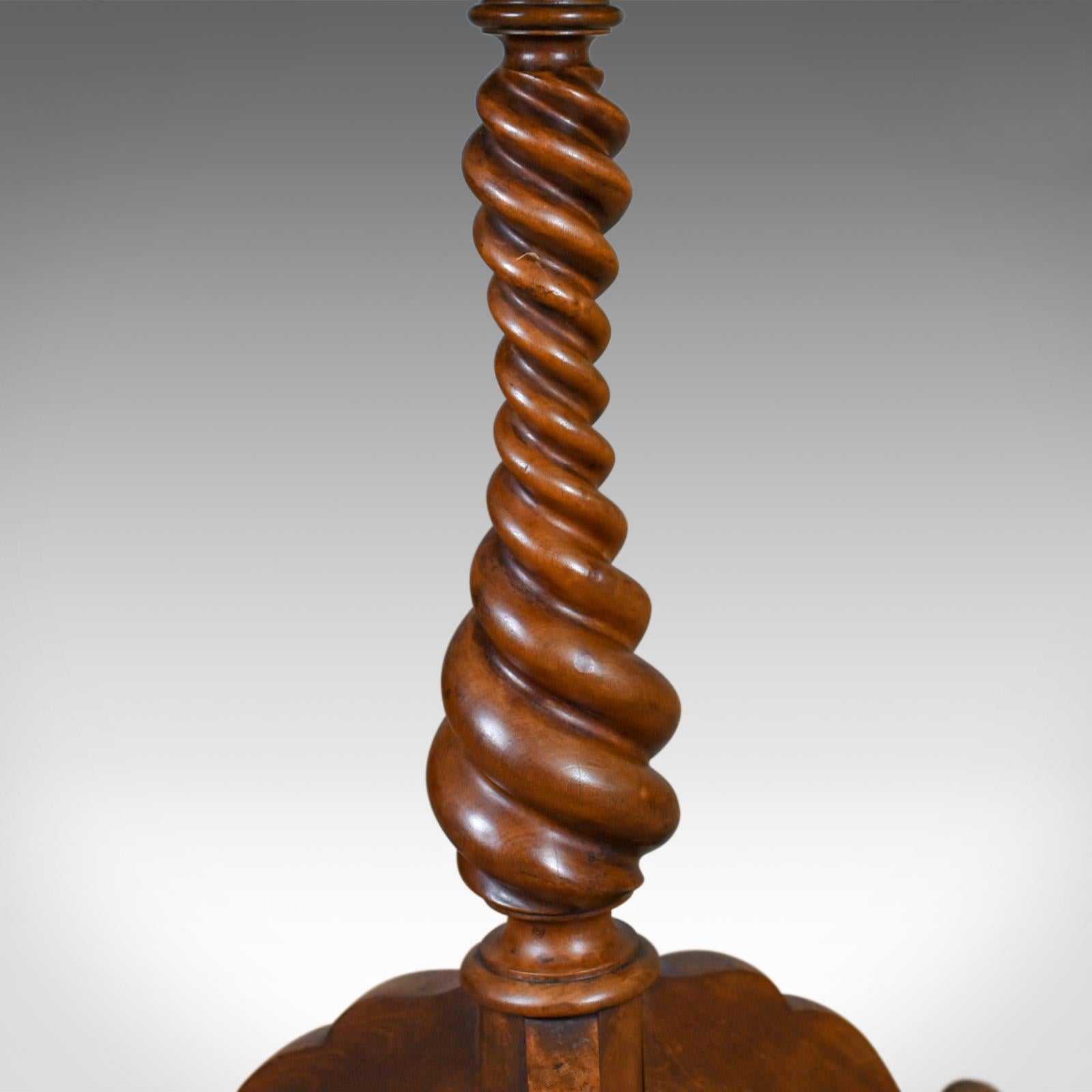 19th Century Wine Table, English, Victorian, Mahogany, Tripod Side Barley Twist, circa 1860