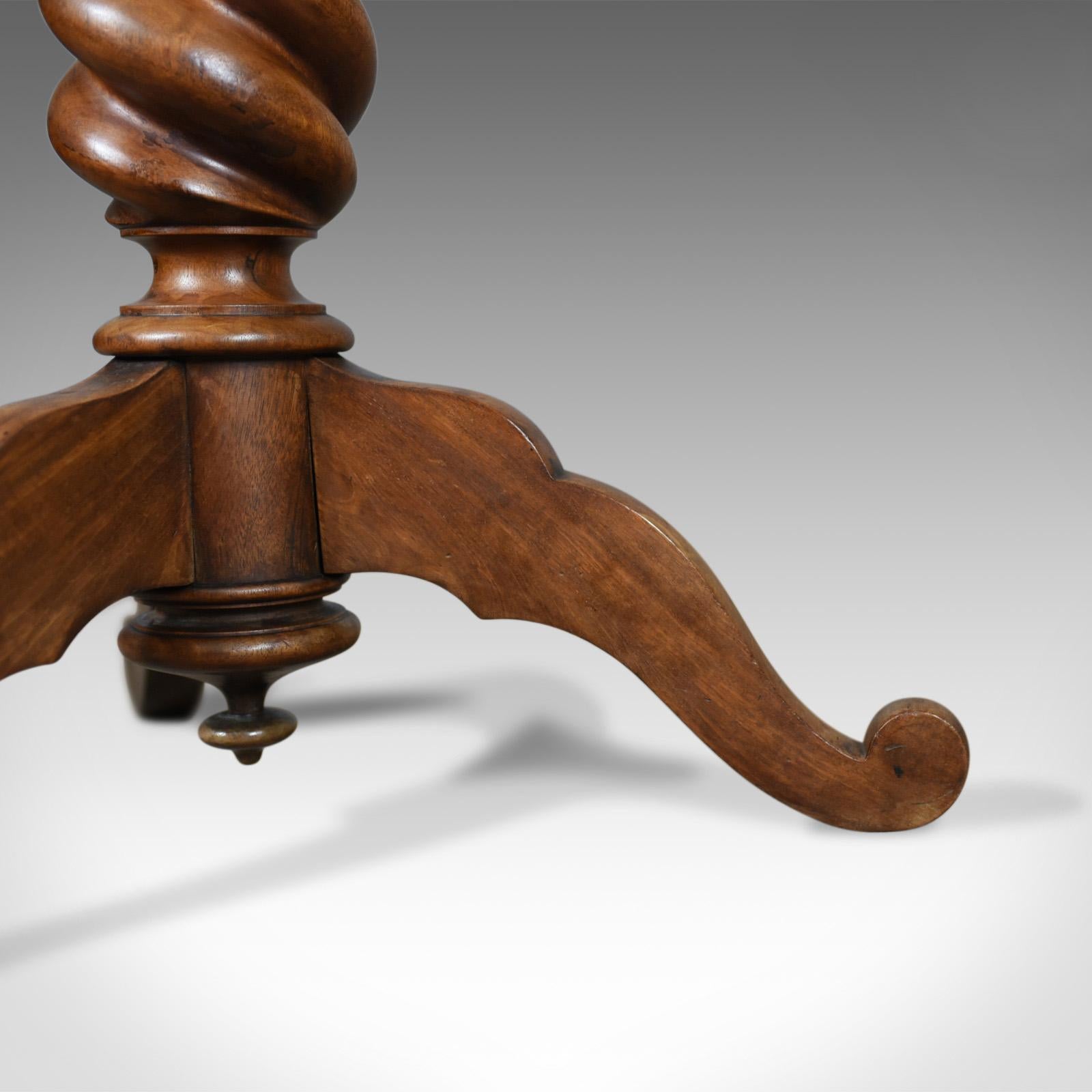 Wine Table, English, Victorian, Mahogany, Tripod Side Barley Twist, circa 1860 2