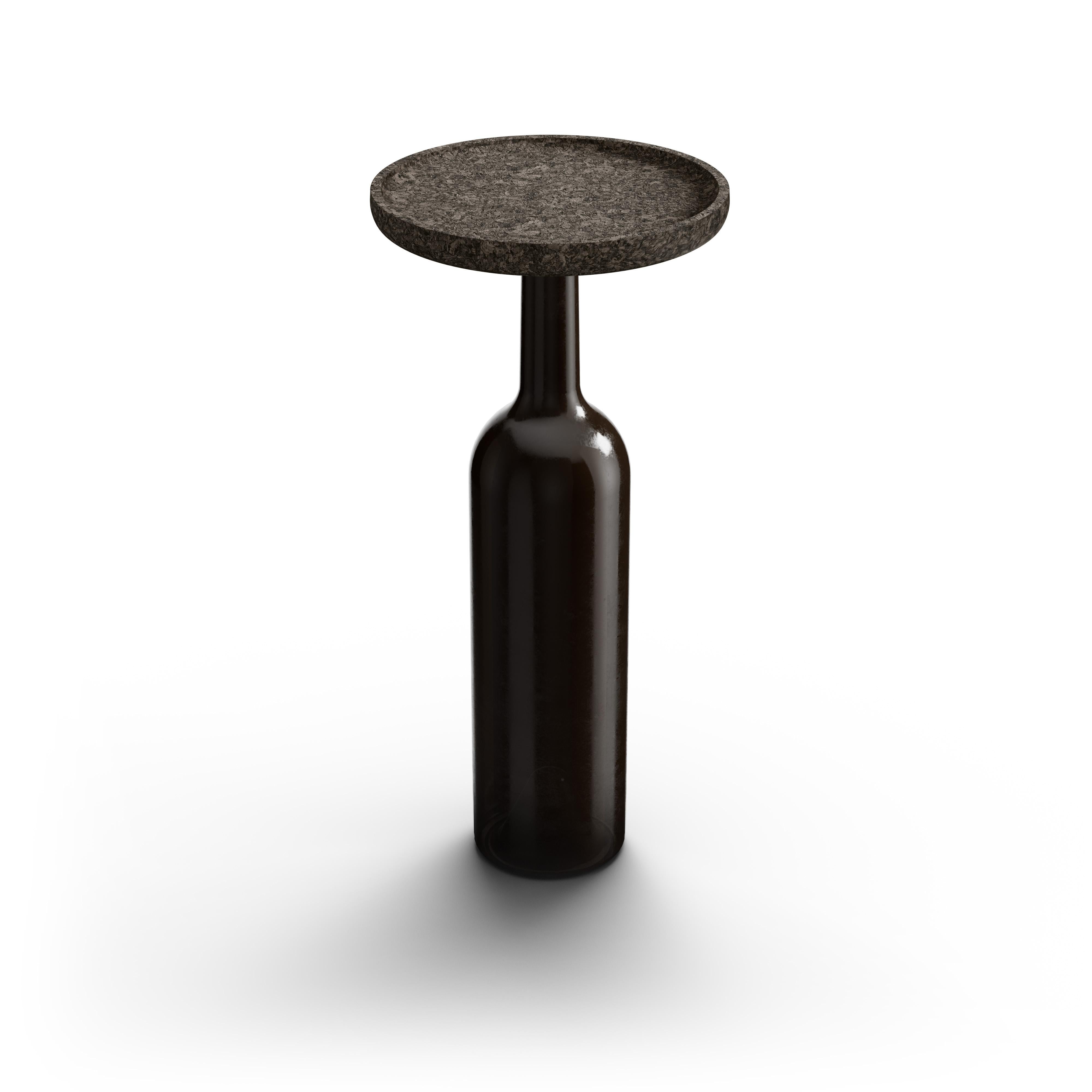 Dutch Hospitality wine table 'Essence' from cork and glass by Reinier de Jong For Sale