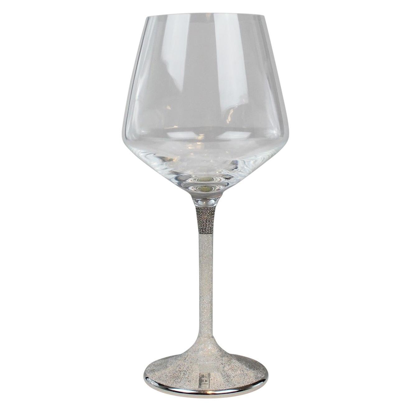 Set von 2 Wein-Tellergläsern, Sterlingsilber, anpassbar im Angebot 6