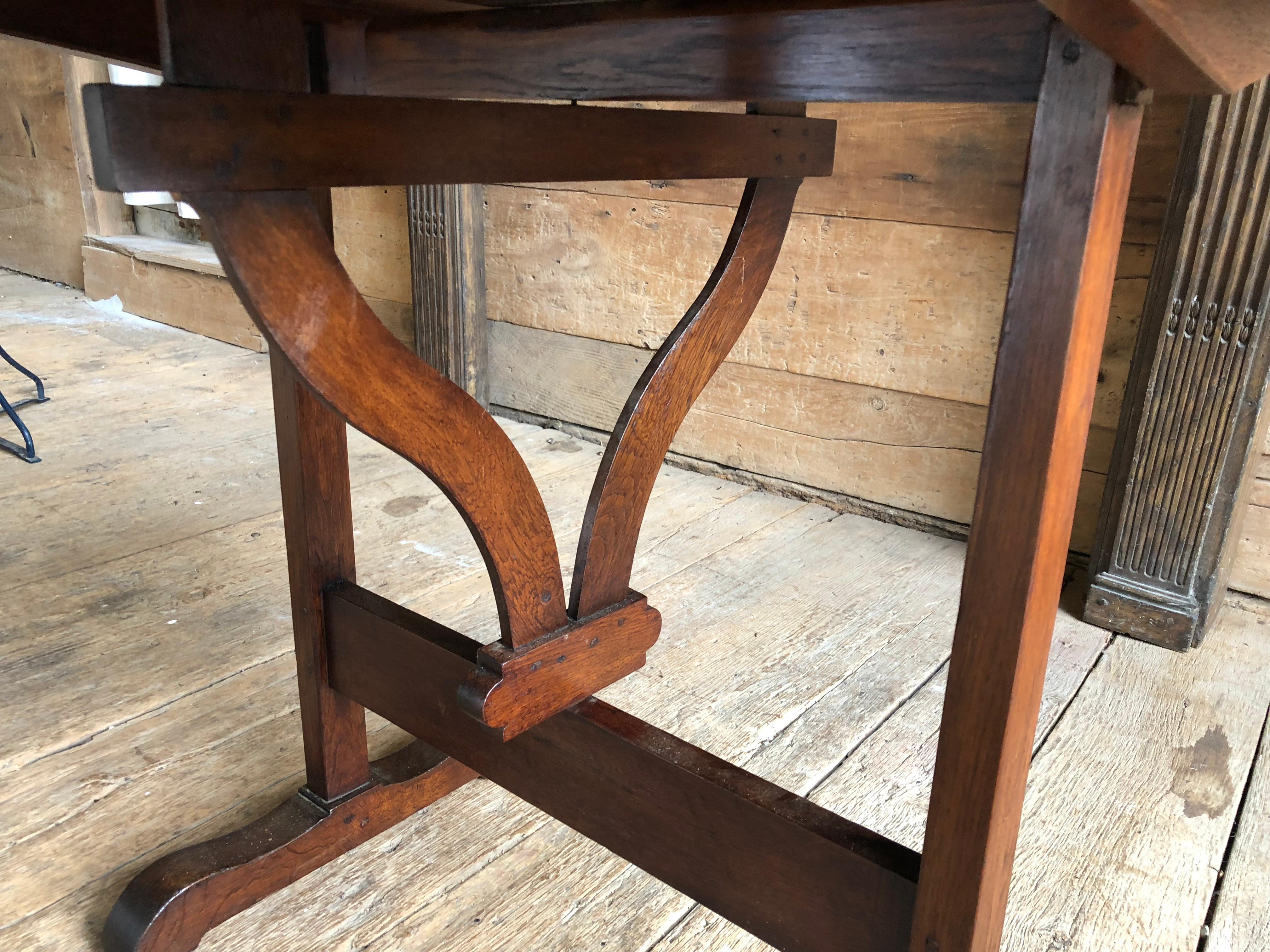 Beech Wine Tasting Table, French, 19th Century