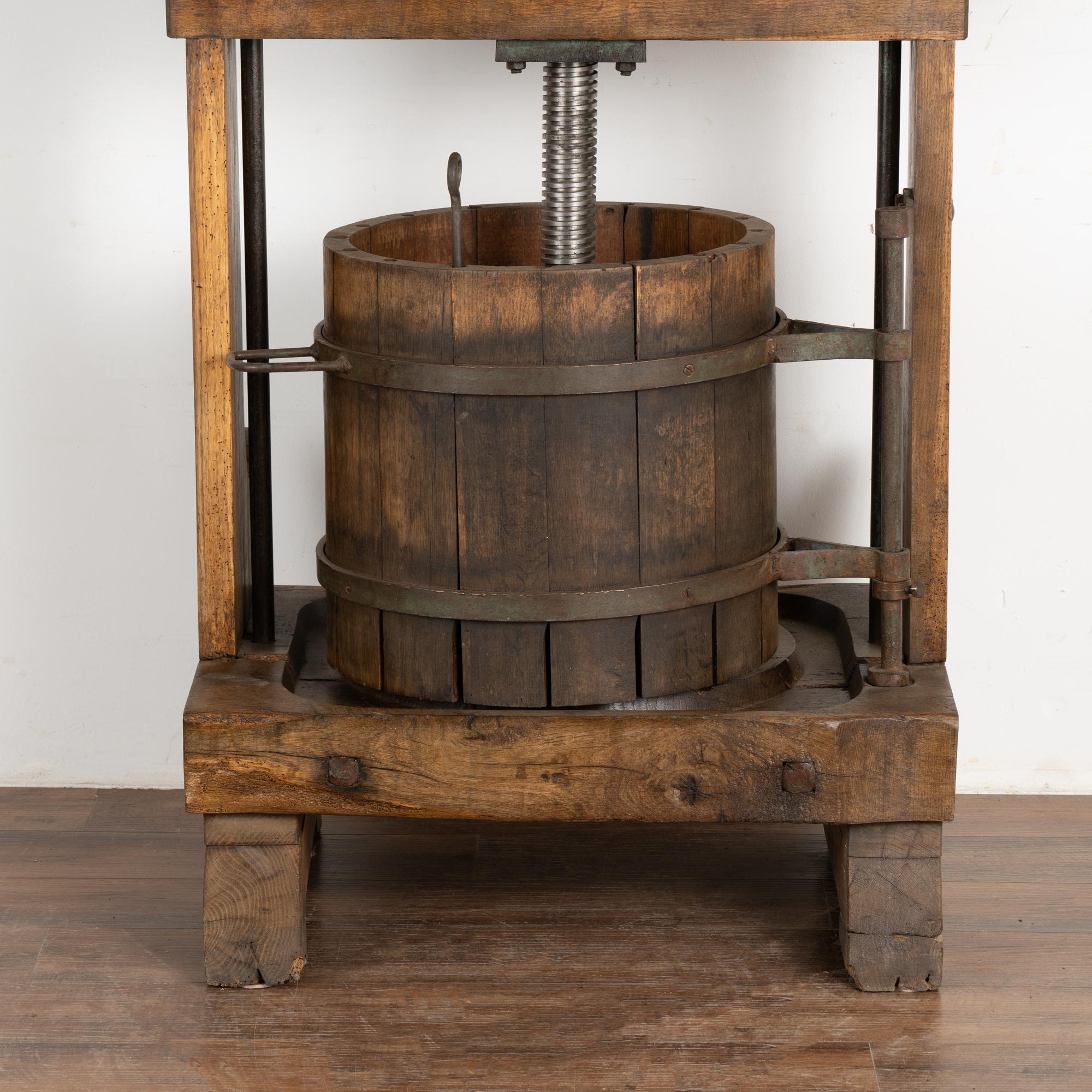 Wine Tasting Table Standing Bar from Old Wine Press, Hungary circa 1900 2