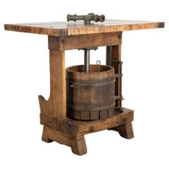 Wine Tasting Table Standing Bar from Old Wine Press, Hungary circa 1900