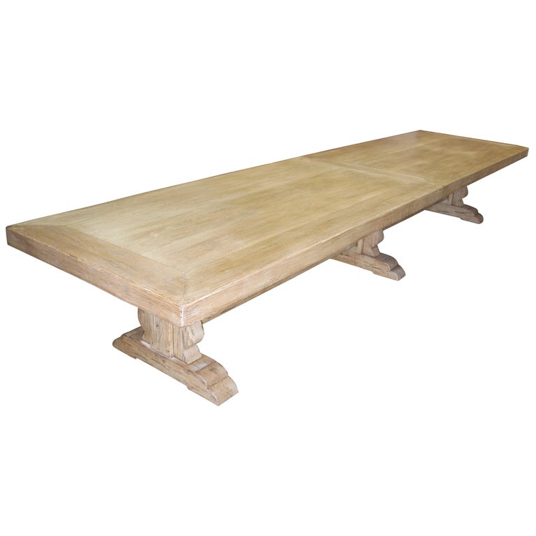 Winery Table in Vintage Oak, Custom Made by Petersen Antiques For Sale