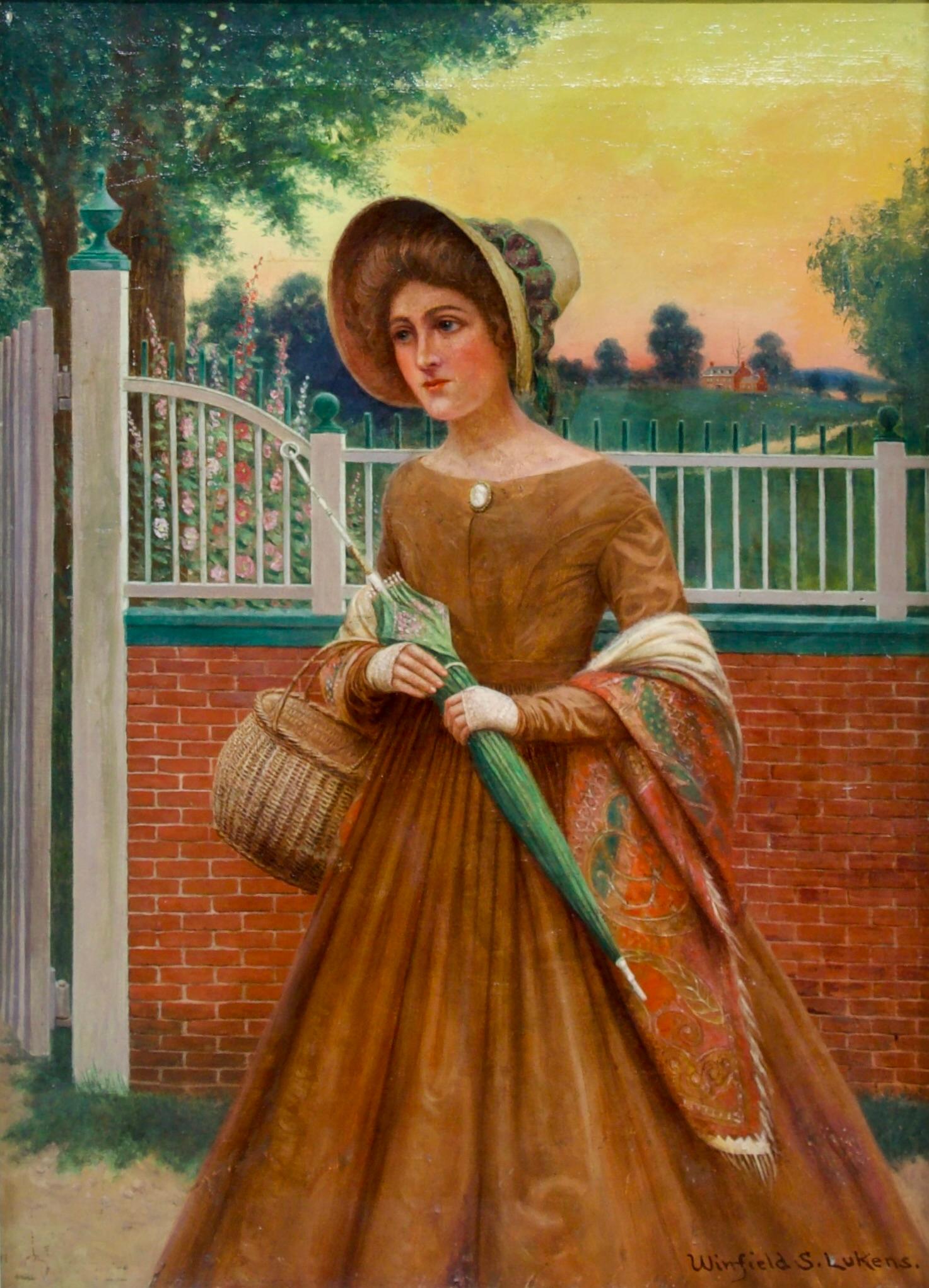 Winfield Lukens Figurative Painting - Lady