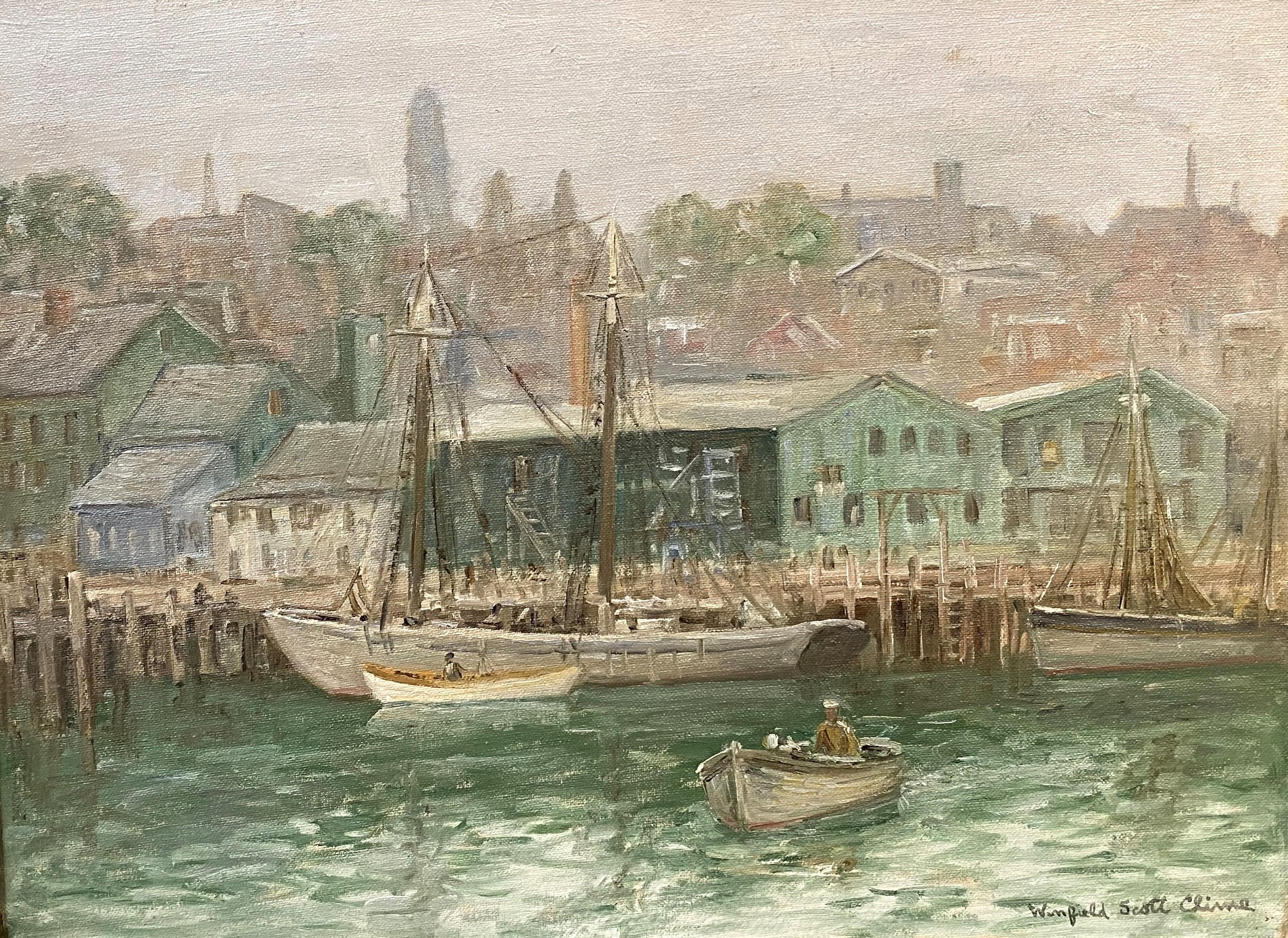 Grauer Tag, Gloucester (Amerikanischer Impressionismus), Art, von Winfield Scott Clime