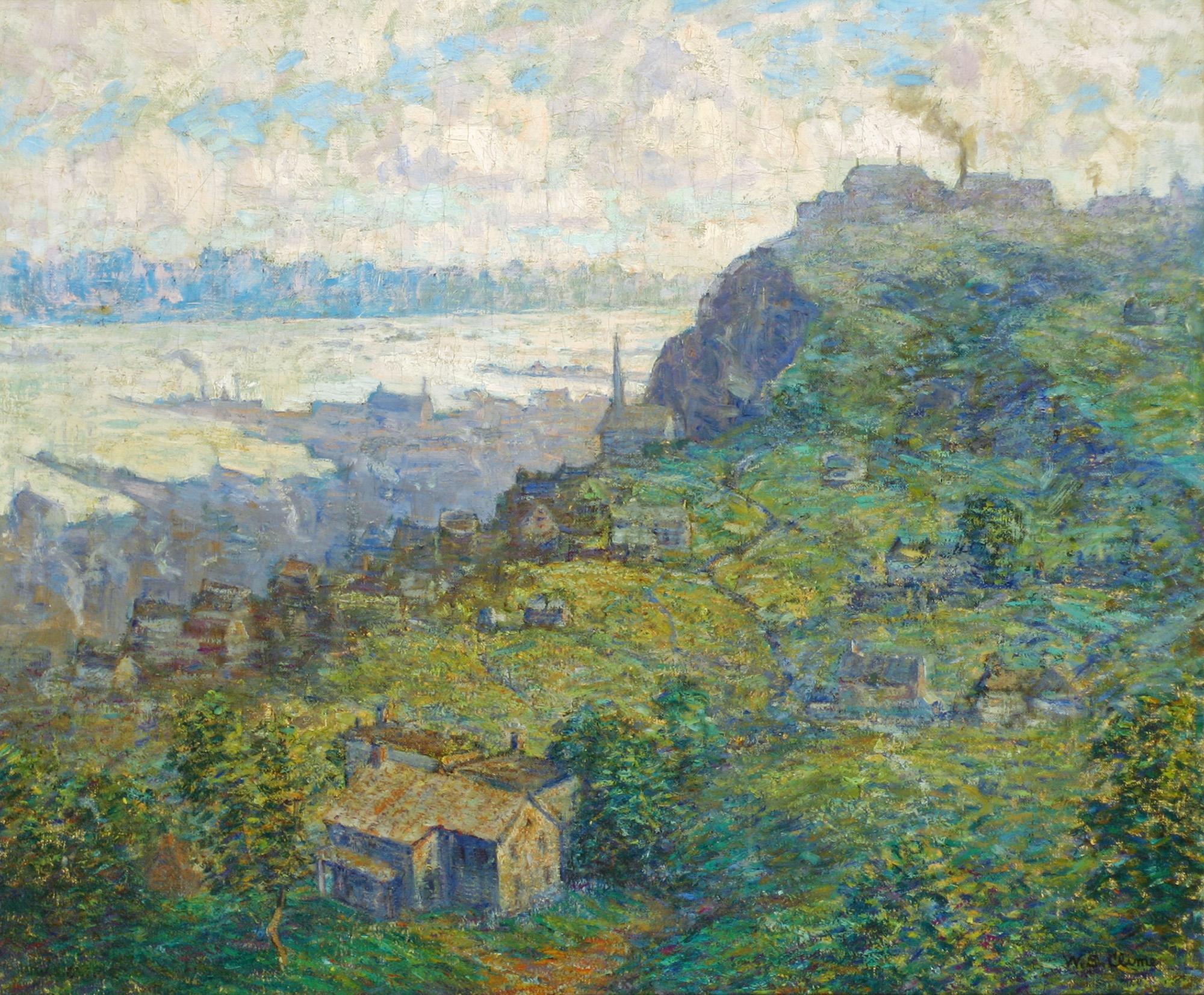 Winfield Scott Clime Landscape Painting – Hudson Palisades