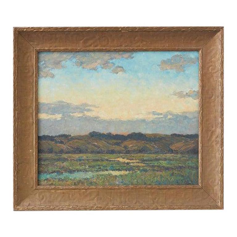 Winfield Scott Clime Landscape Painting - Sunrise Landscape Oil Painting